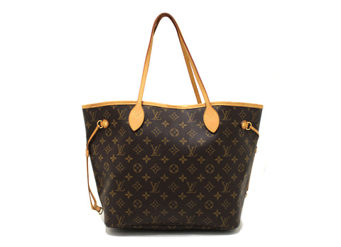 Authentic Louis Vuitton Classic Monogram Neverfull MM Tote Shoulder Bag