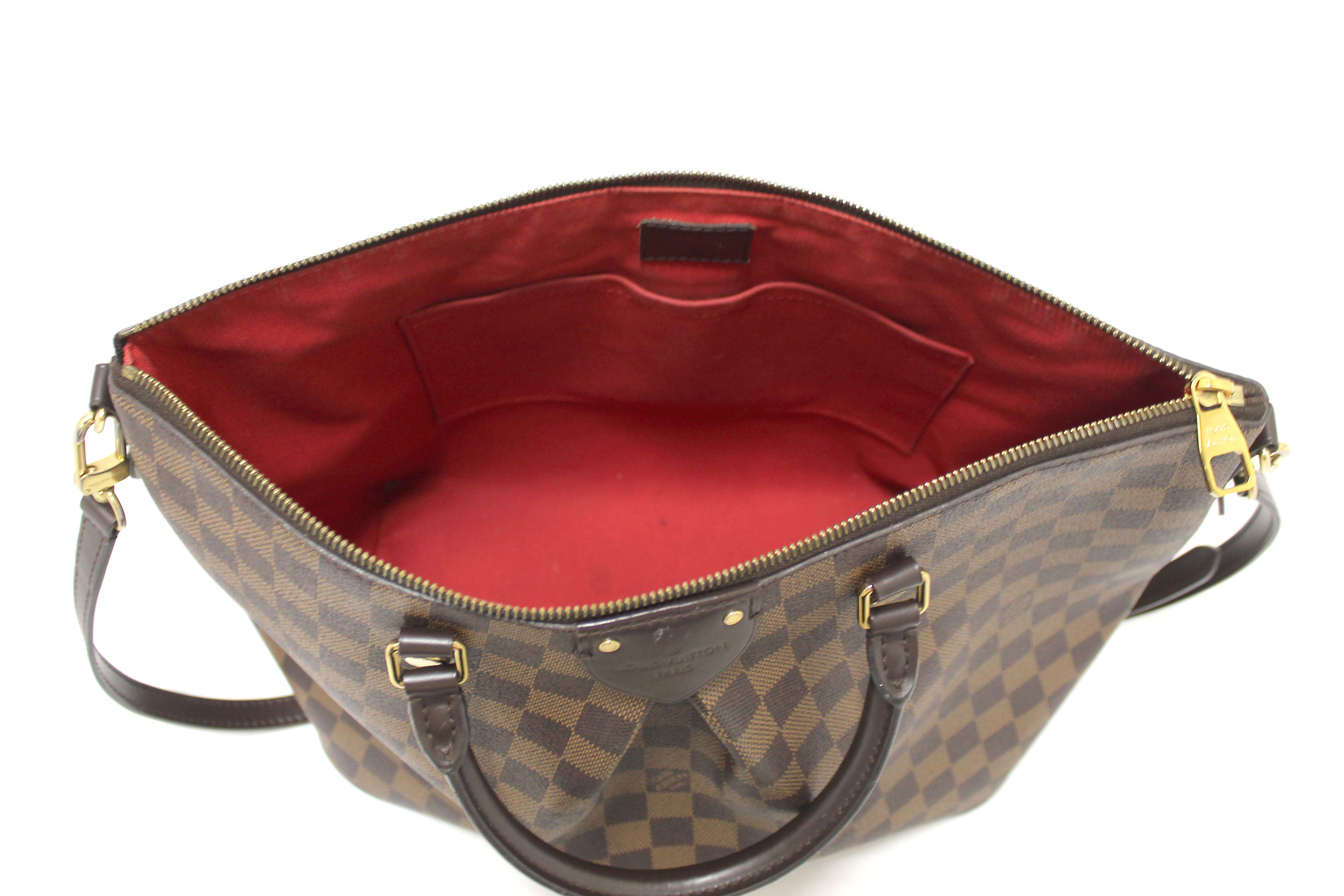 Authentic Louis Vuitton Damier Ebene Canvas Siena GM Handbag