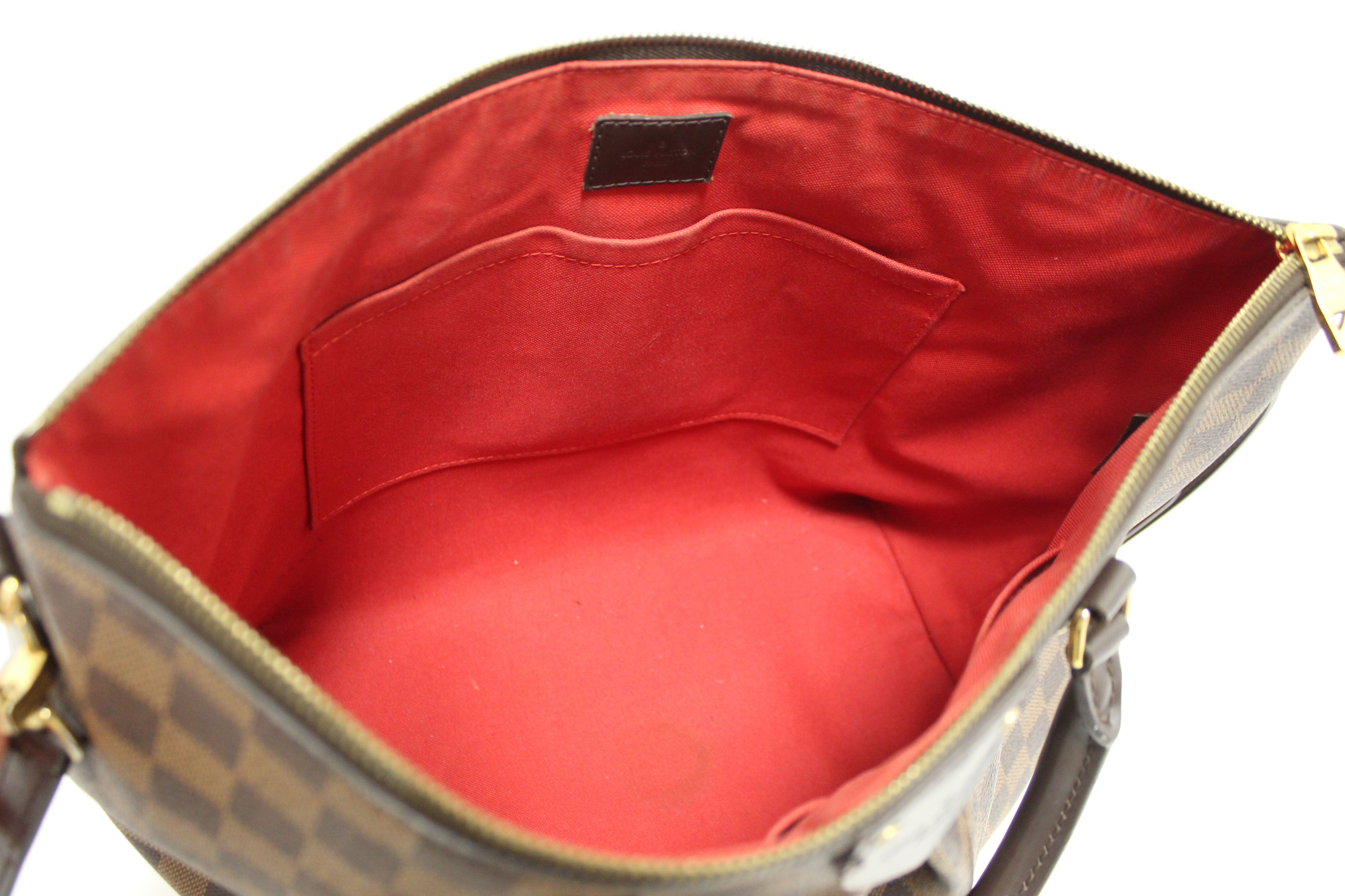 Authentic Louis Vuitton Damier Ebene Canvas Siena GM Handbag
