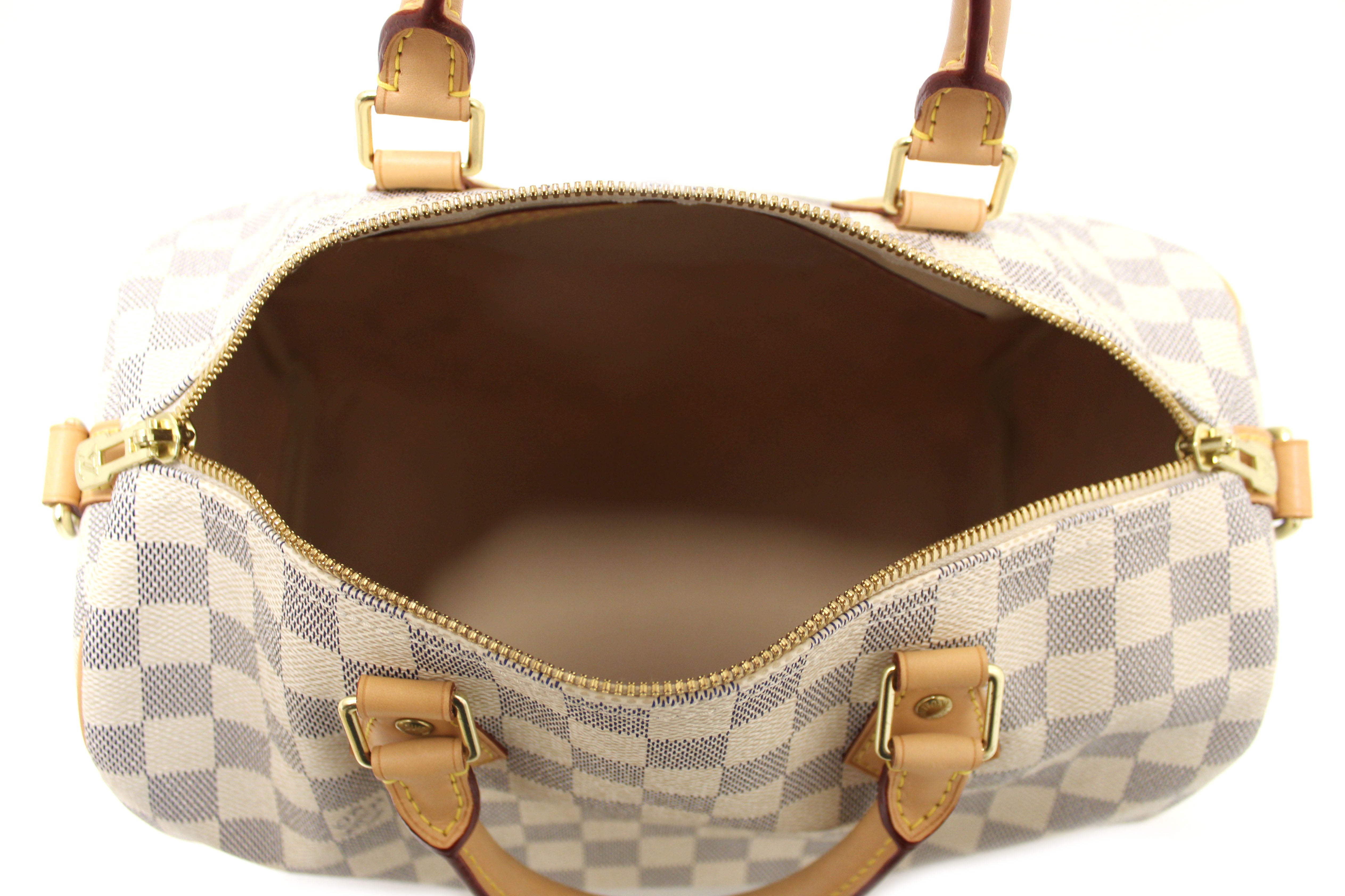 Authentic Louis Vuitton Damier Azur Speedy 30 Bandouliere Bag