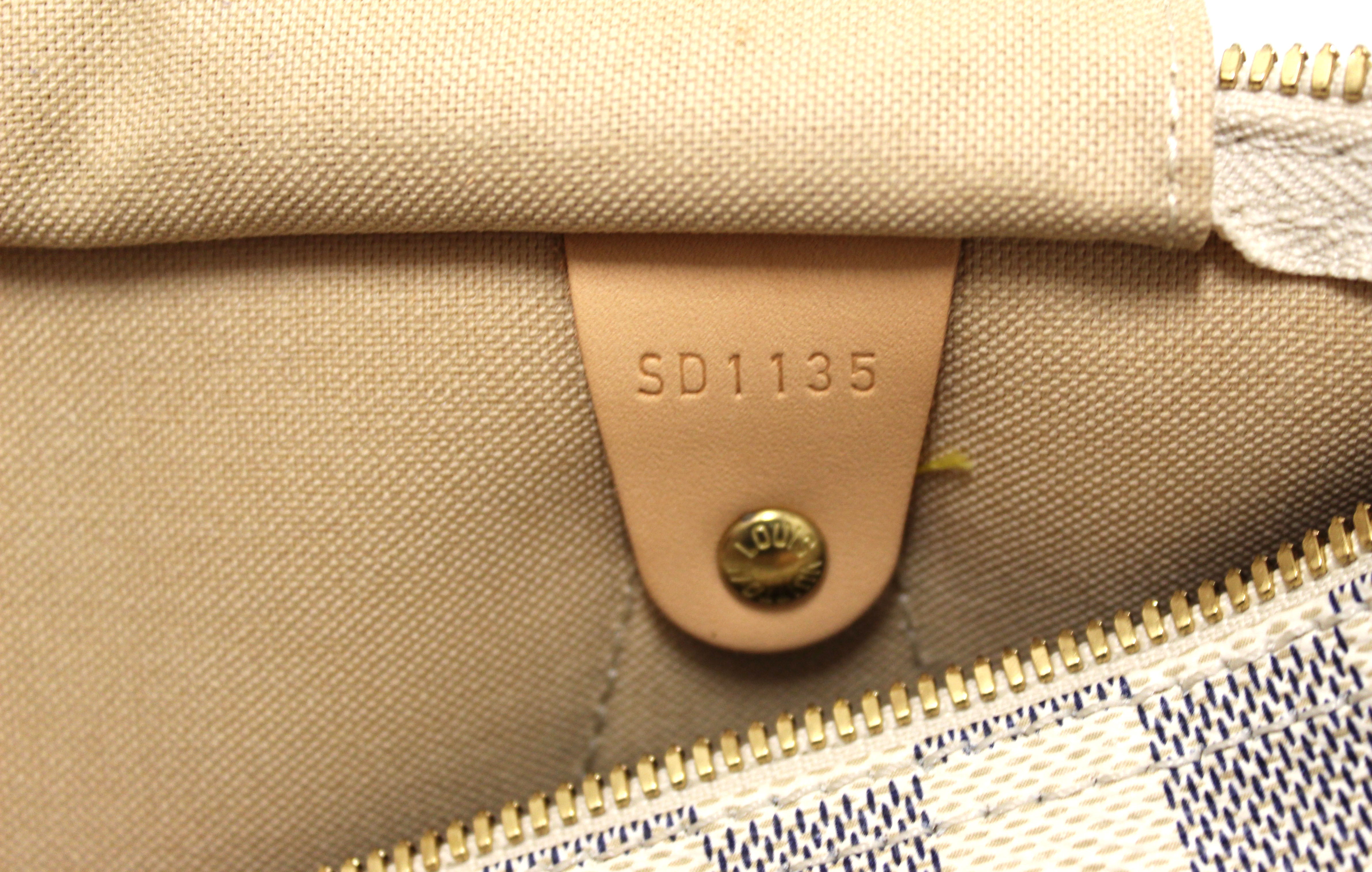 Authentic Louis Vuitton Damier Azur Speedy 30 Bandouliere Bag