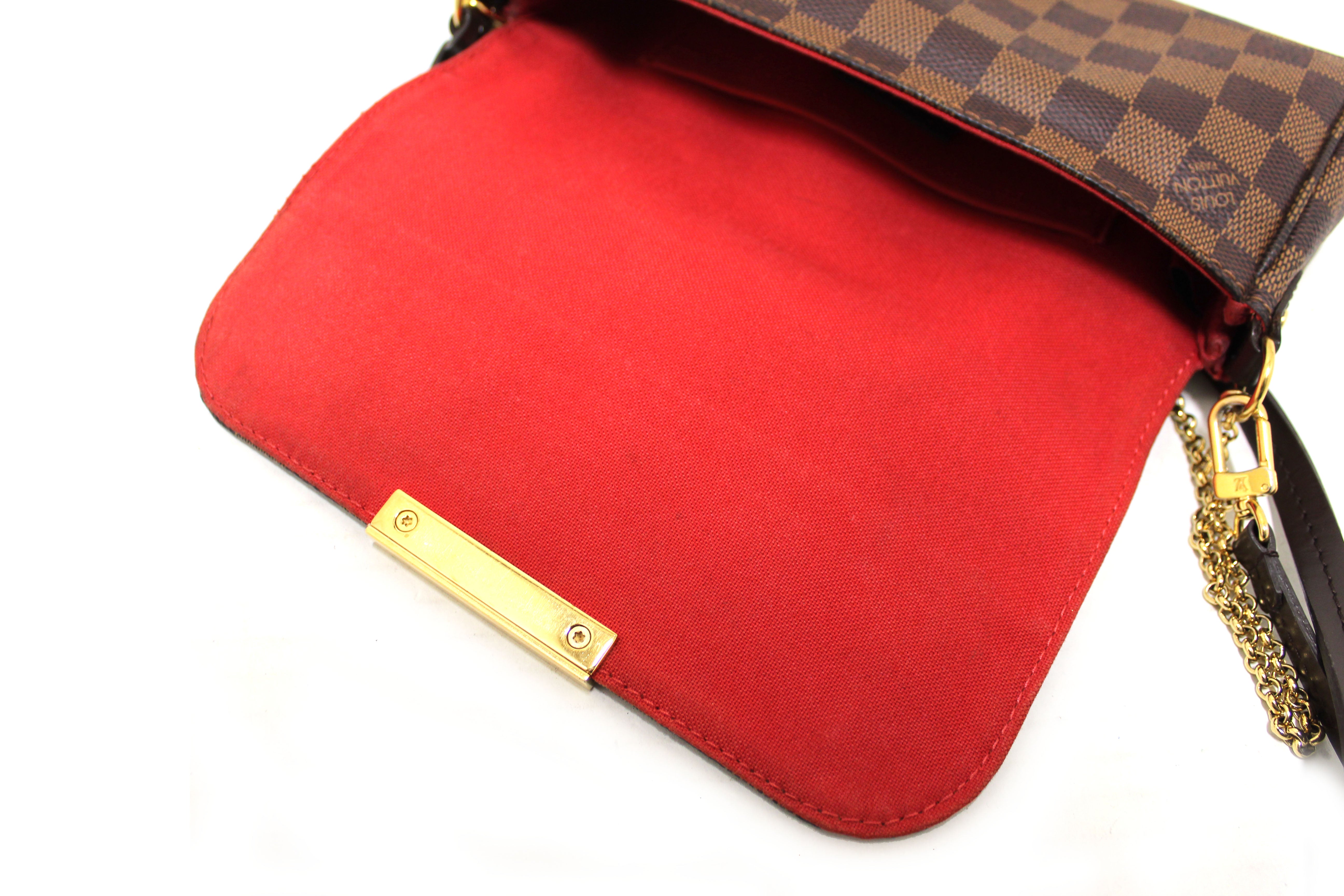 Authentic Louis Vuitton Damier Ebene Favorite PM Messenger Bag