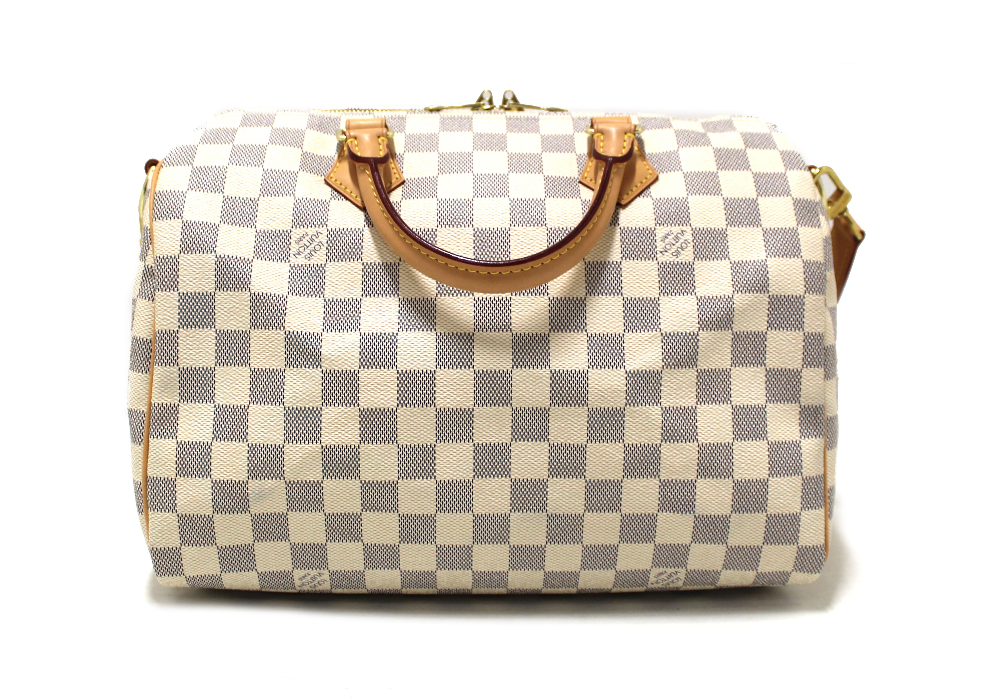Authentic Louis Vuitton Damier Azur Speedy 30 Bandouliere Bag