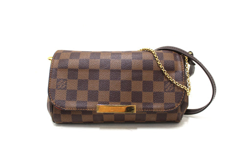 Authentic Louis Vuitton Damier Ebene Favorite PM Messenger Bag