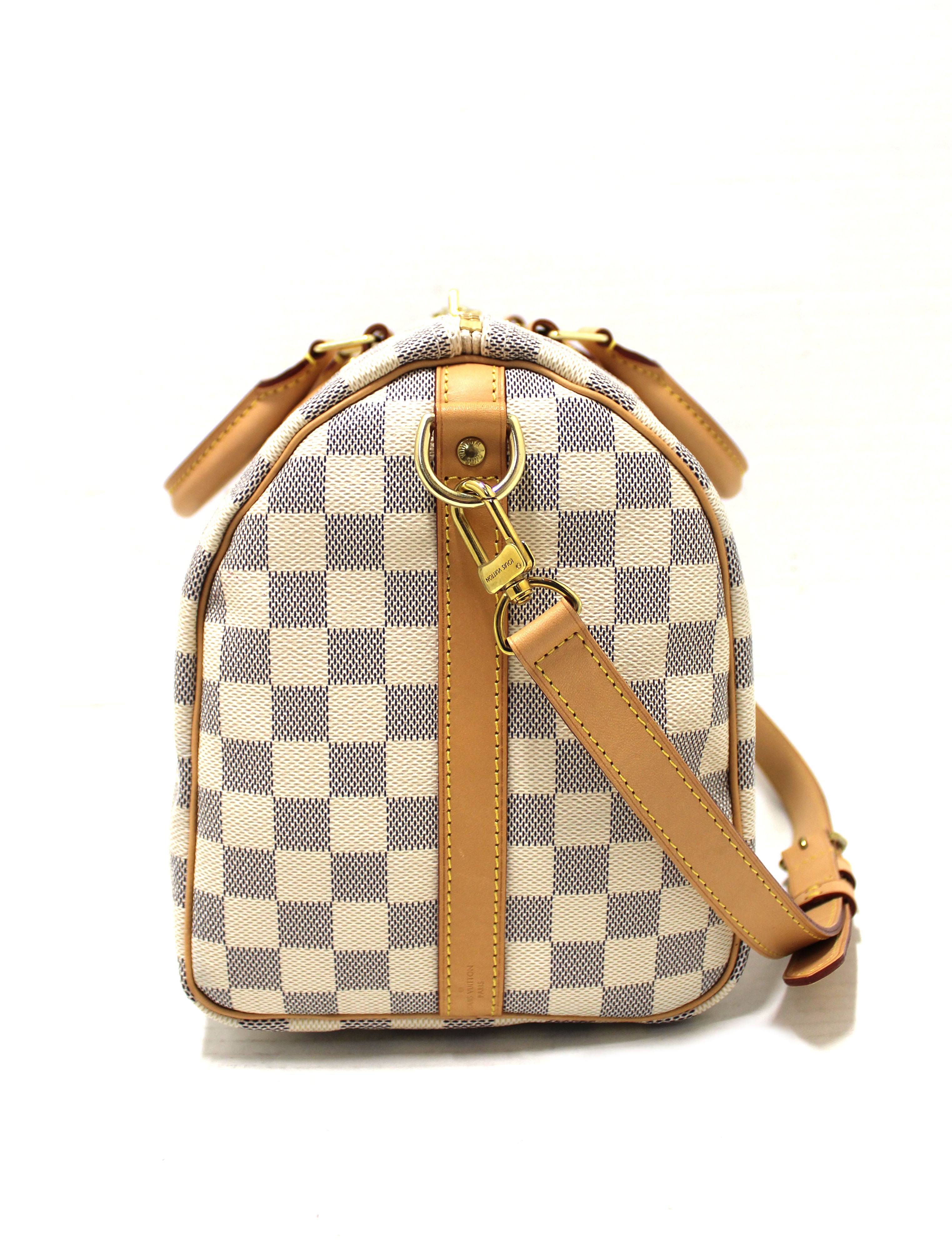 Authentic Louis Vuitton Damier Azur Speedy 30 Bandouliere Bag