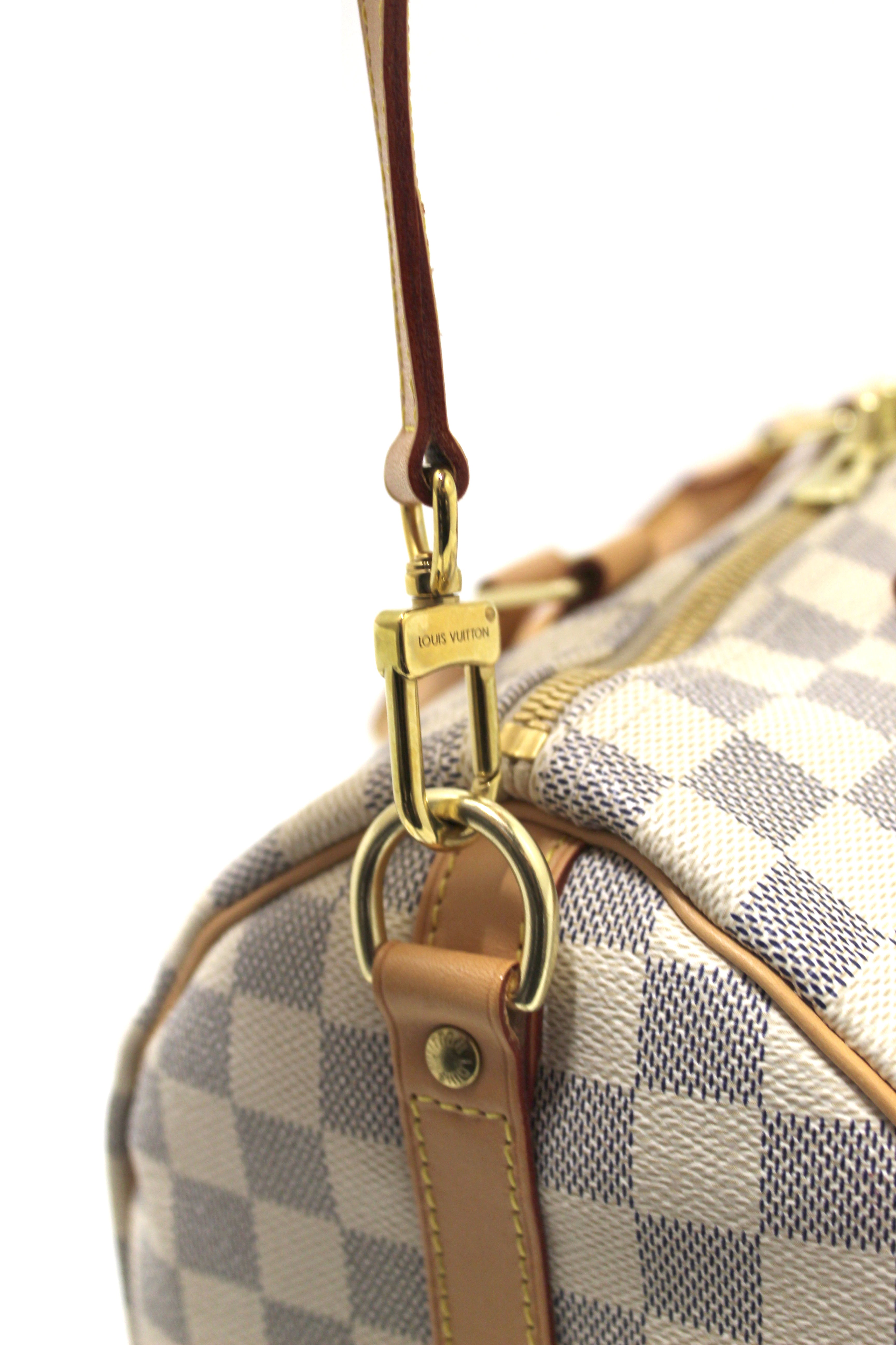 Authentic Louis Vuitton Damier Azur Speedy 30 Bandouliere Bag
