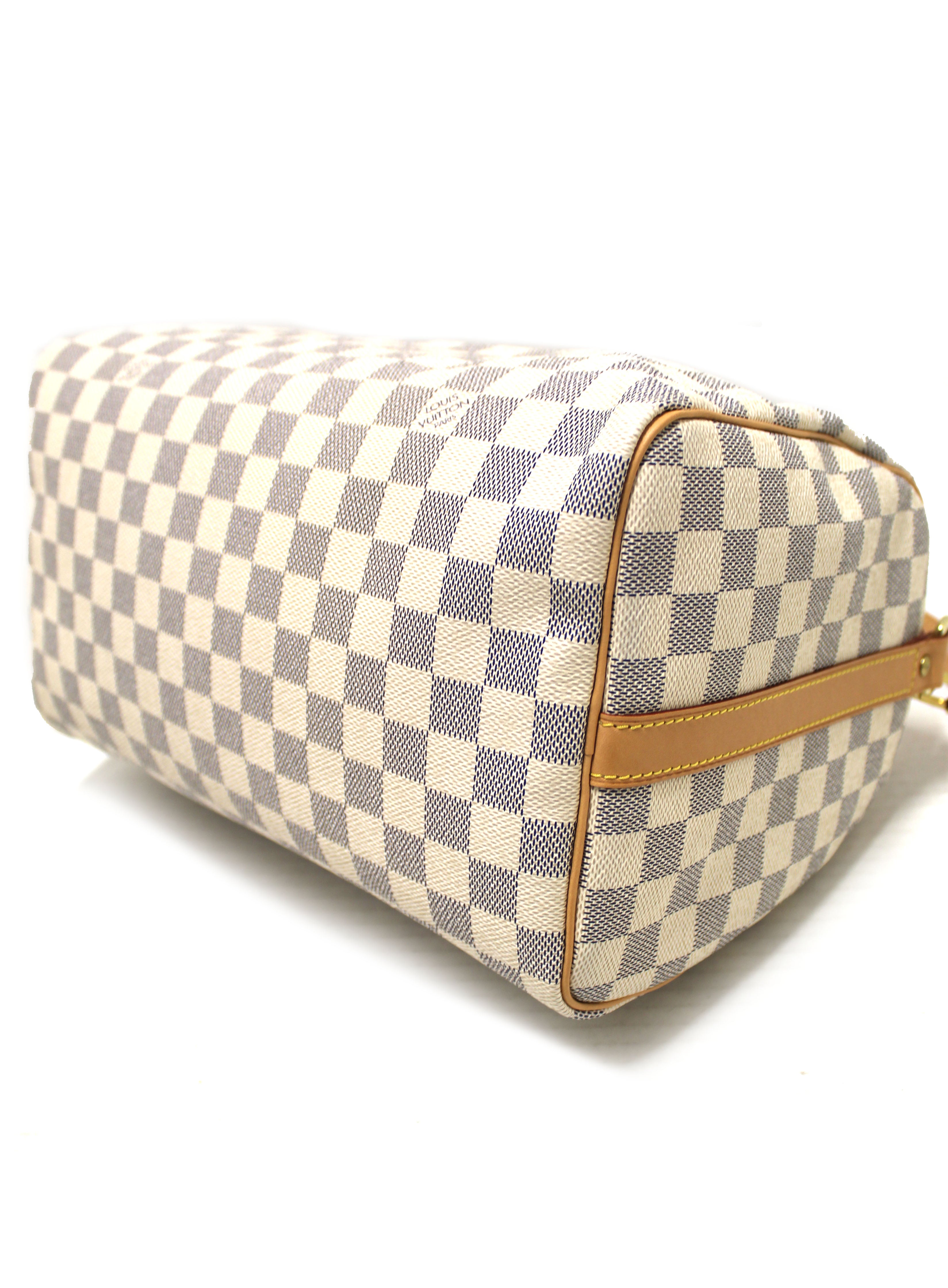 Authentic Louis Vuitton Damier Azur Speedy 30 Bandouliere Bag
