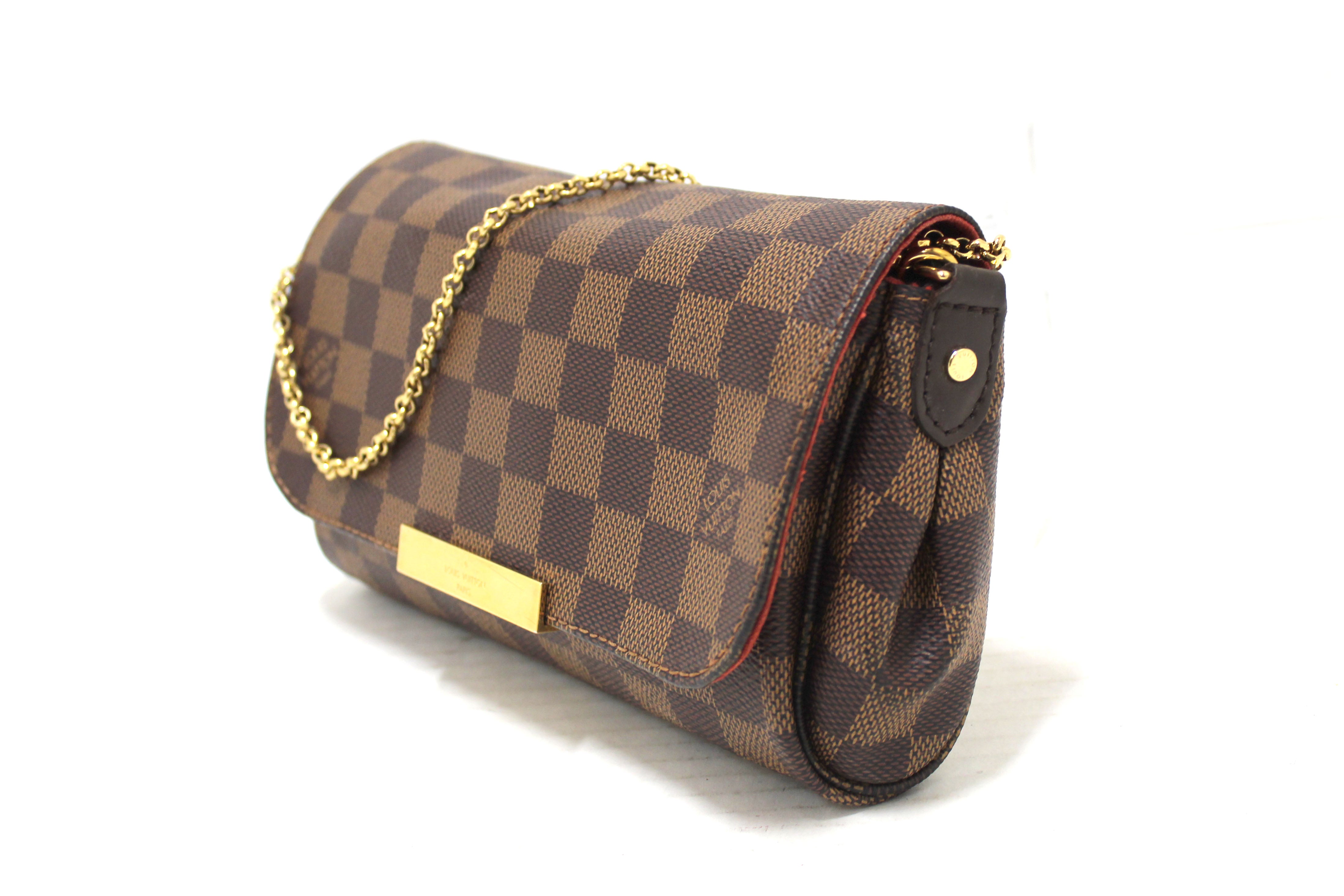 Authentic Louis Vuitton Damier Ebene Favorite PM Messenger Bag