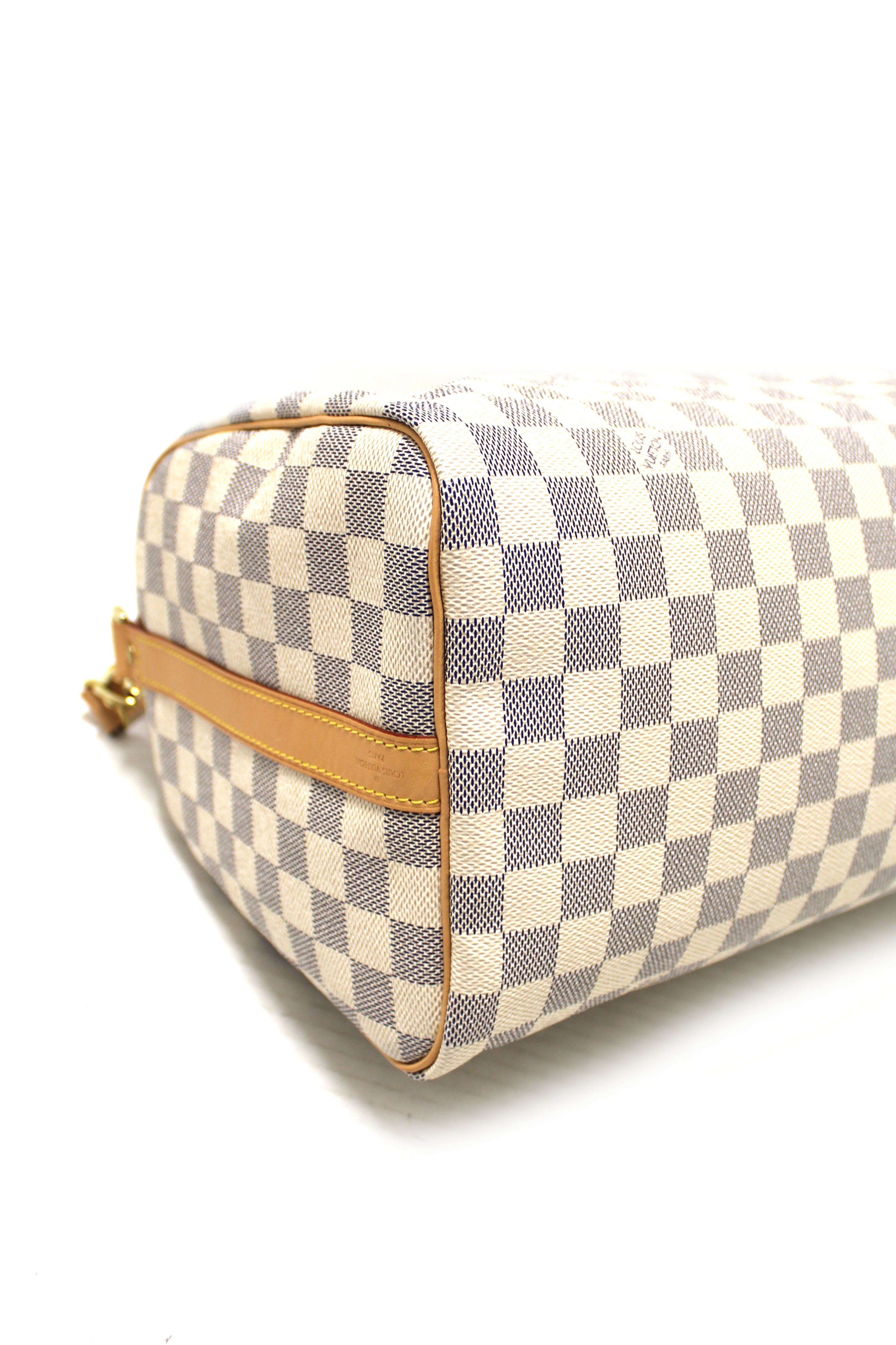 Authentic Louis Vuitton Damier Azur Speedy 30 Bandouliere Bag