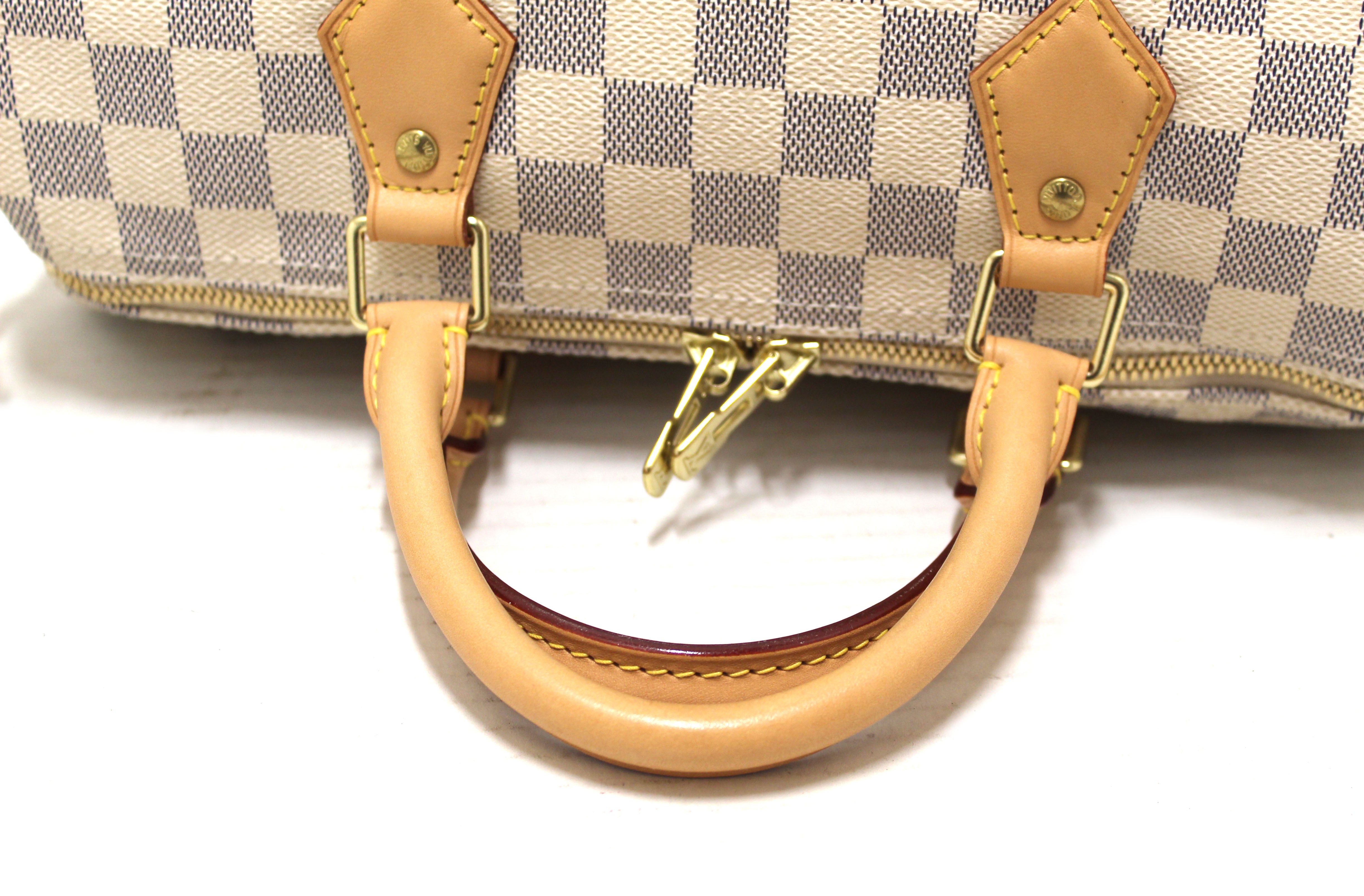 Authentic Louis Vuitton Damier Azur Speedy 30 Bandouliere Bag