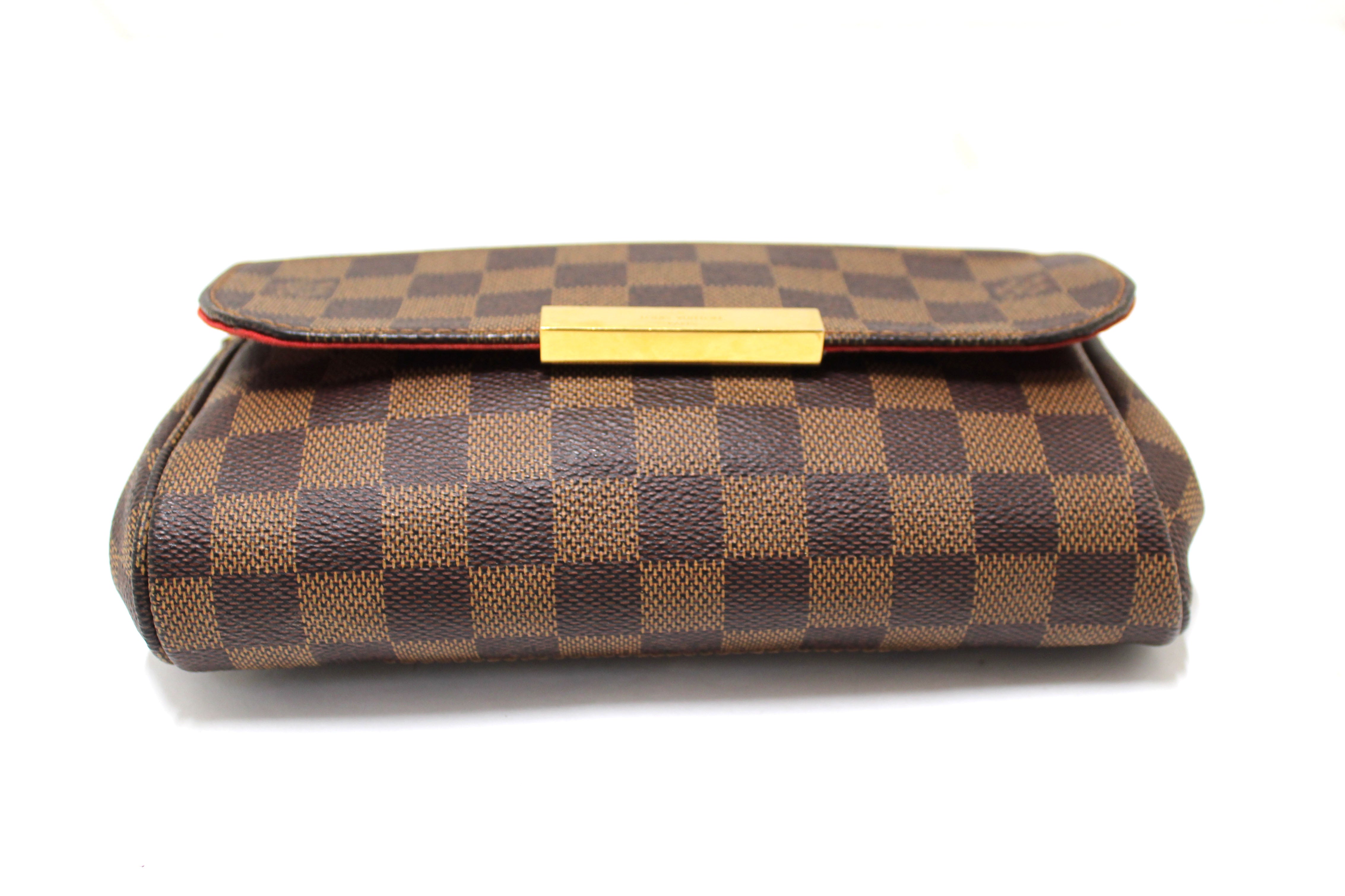 Authentic Louis Vuitton Damier Ebene Favorite PM Messenger Bag