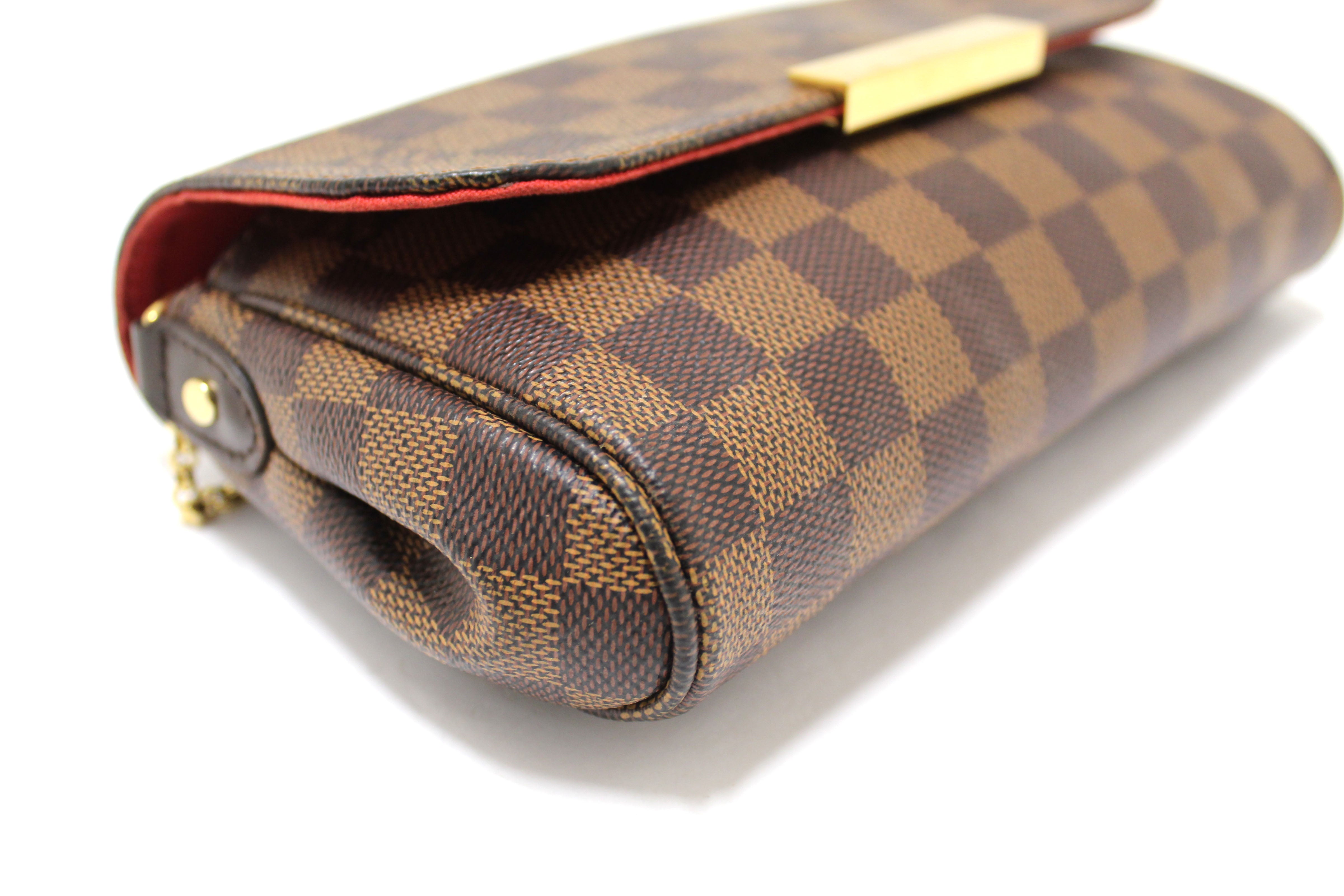 Authentic Louis Vuitton Damier Ebene Favorite PM Messenger Bag