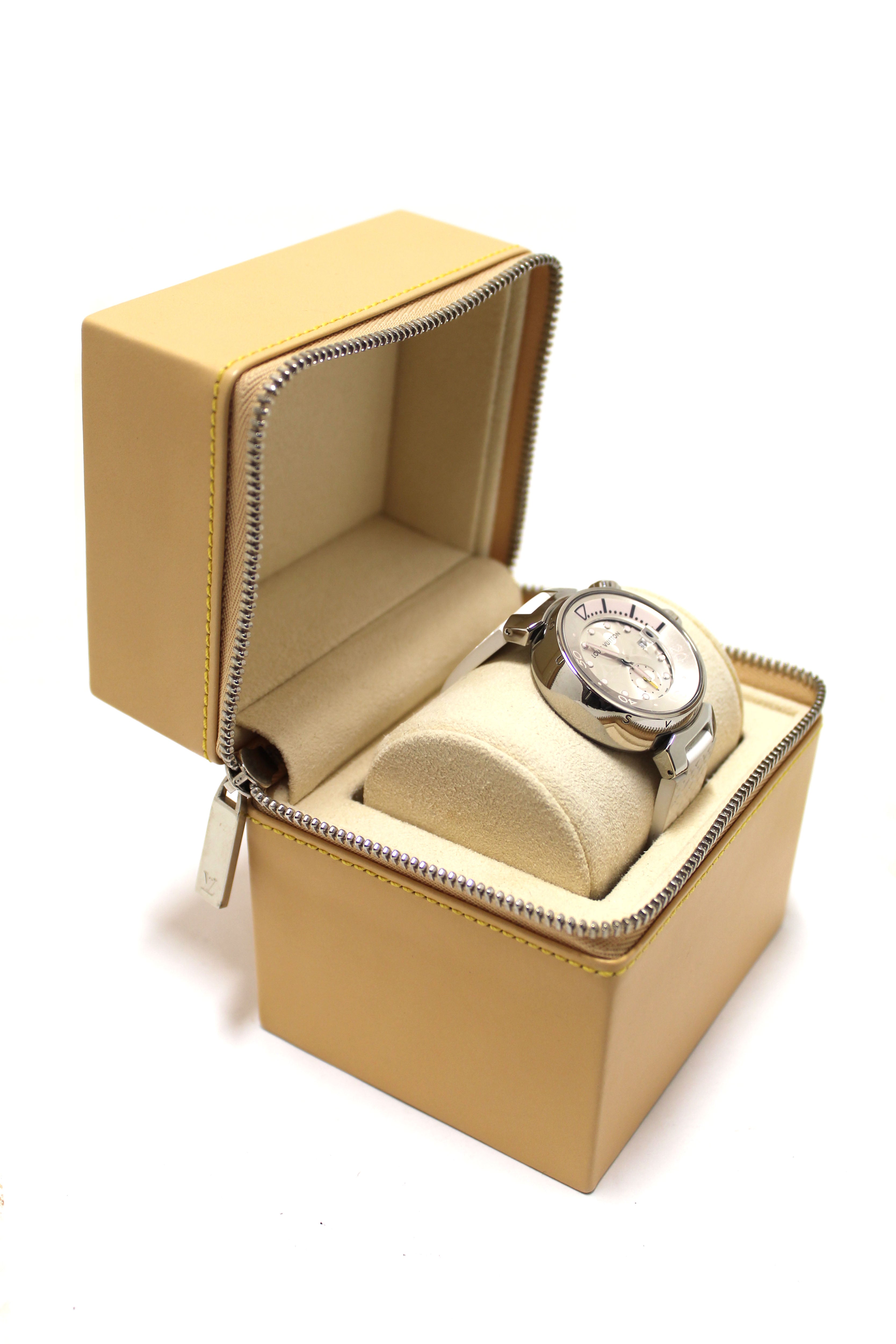Authentic Louis Vuitton White Lovely Cup Chronograph Watch