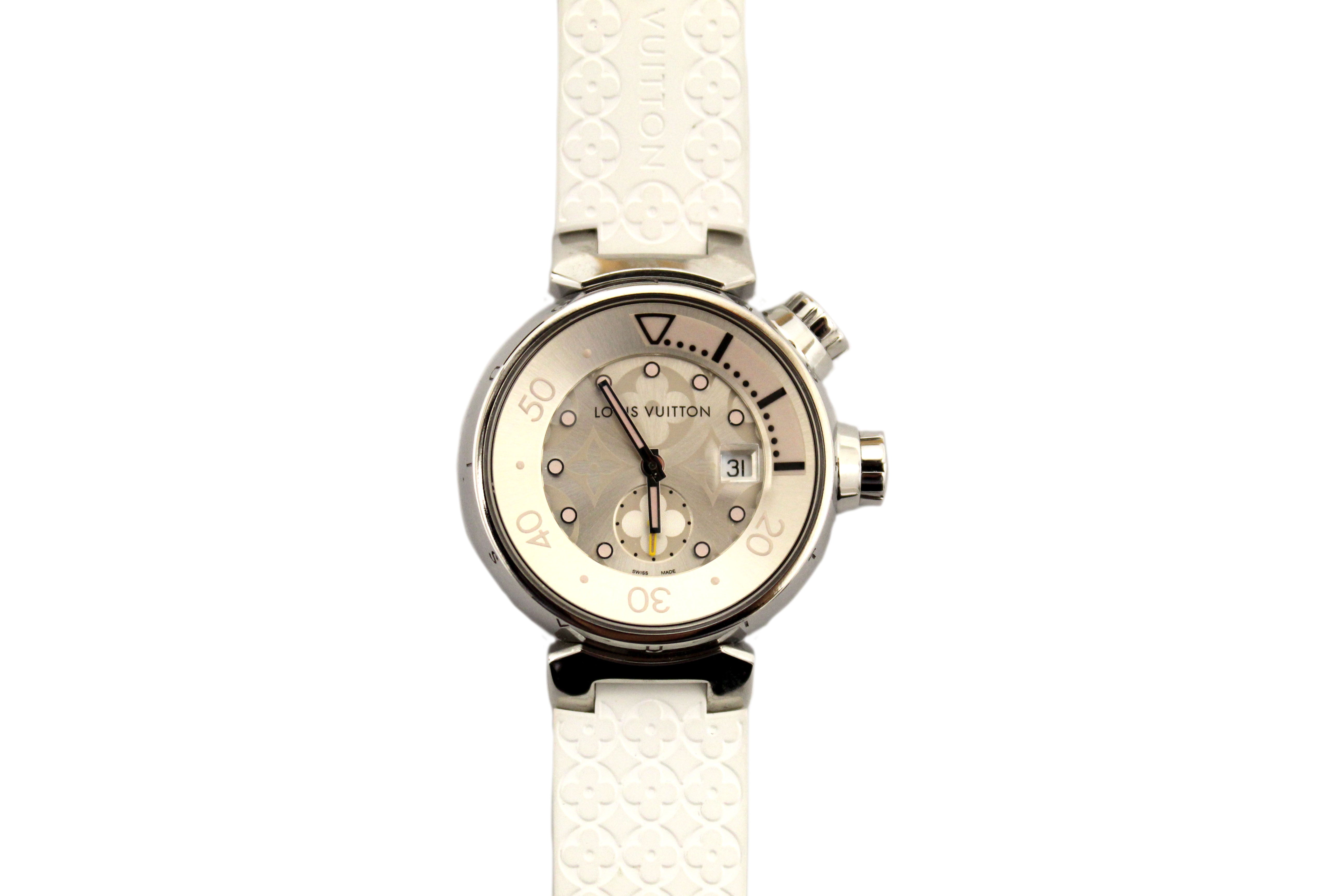 Authentic Louis Vuitton White Lovely Cup Chronograph Watch