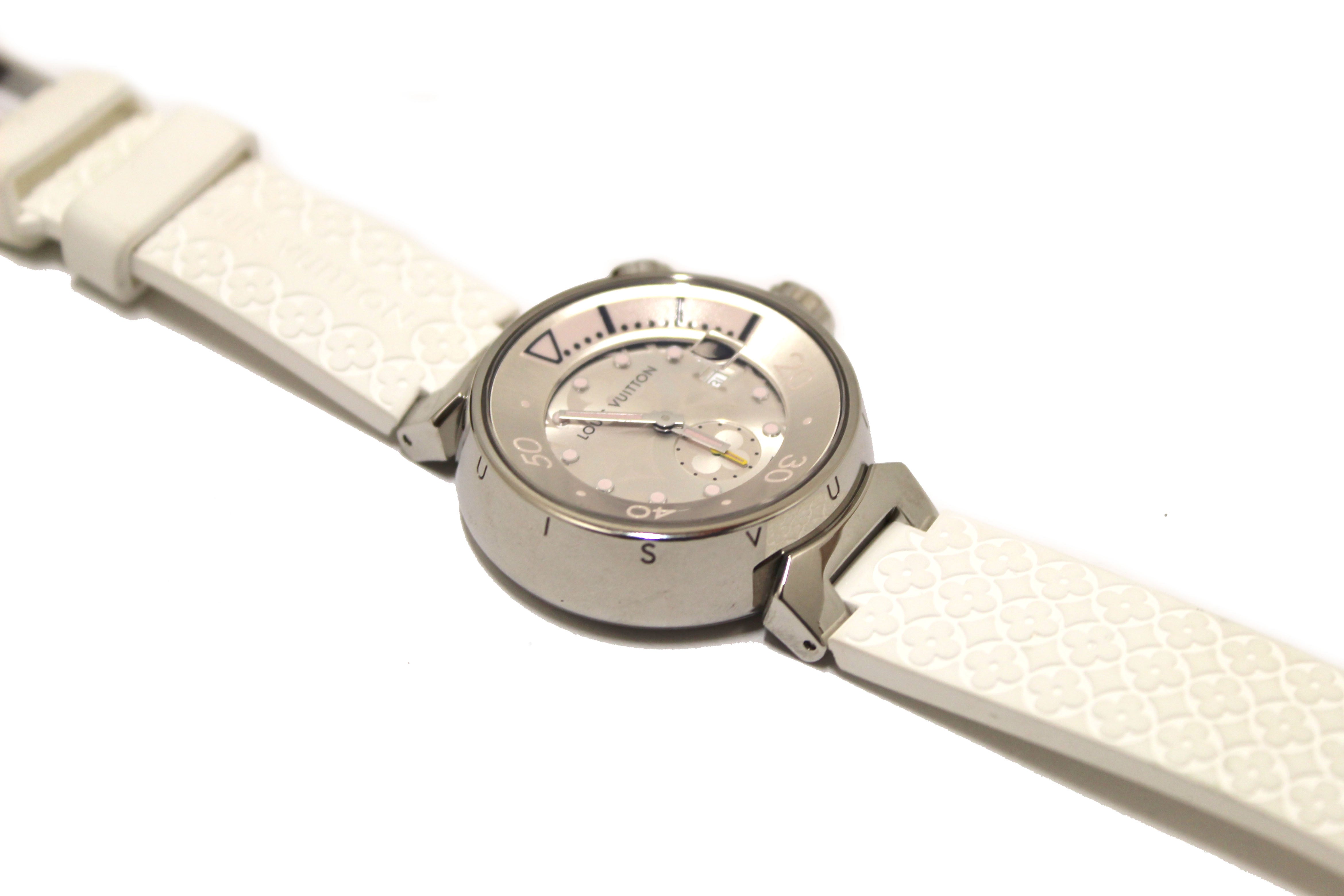 Authentic Louis Vuitton White Lovely Cup Chronograph Watch