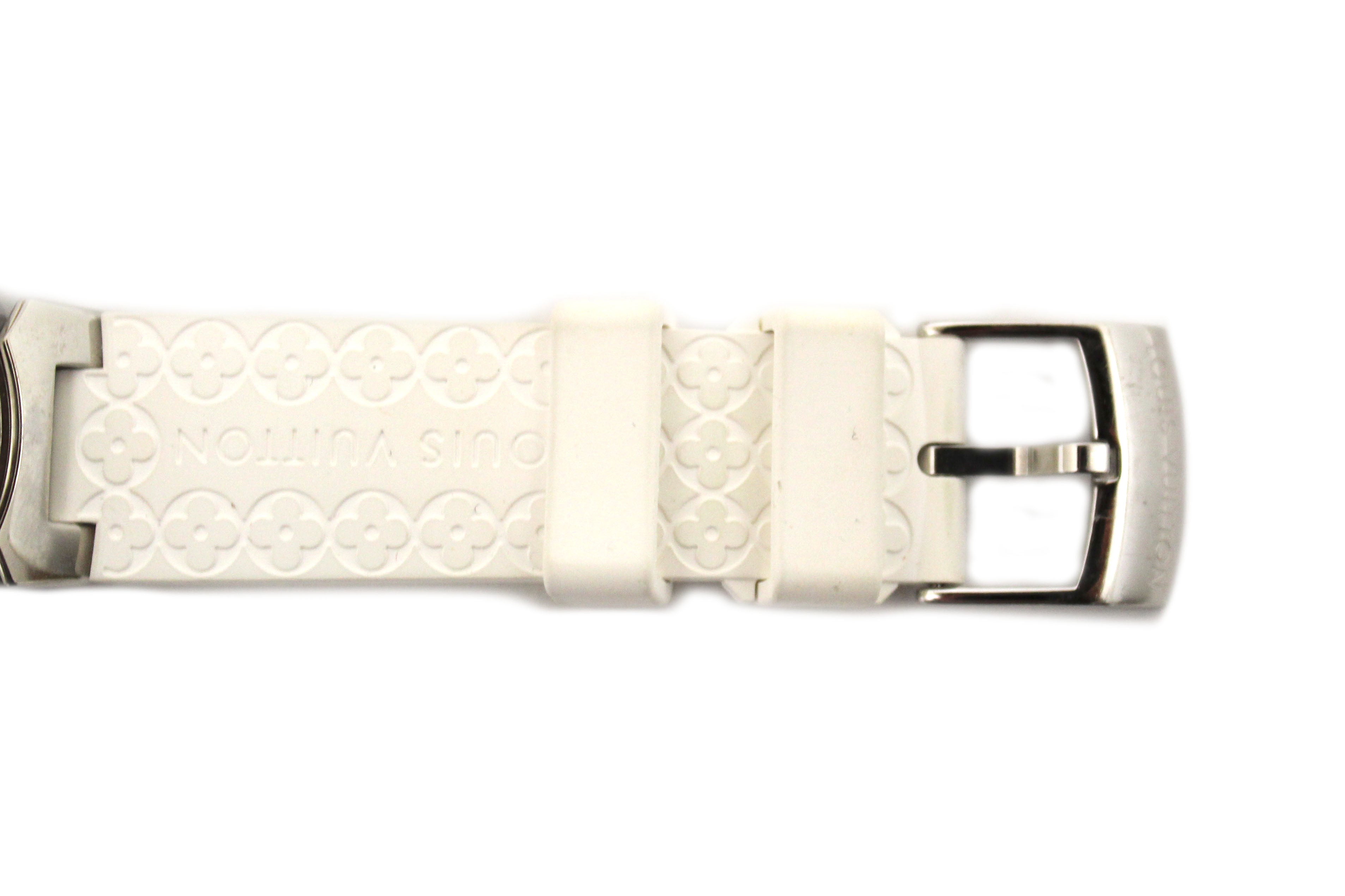 Authentic Louis Vuitton White Lovely Cup Chronograph Watch