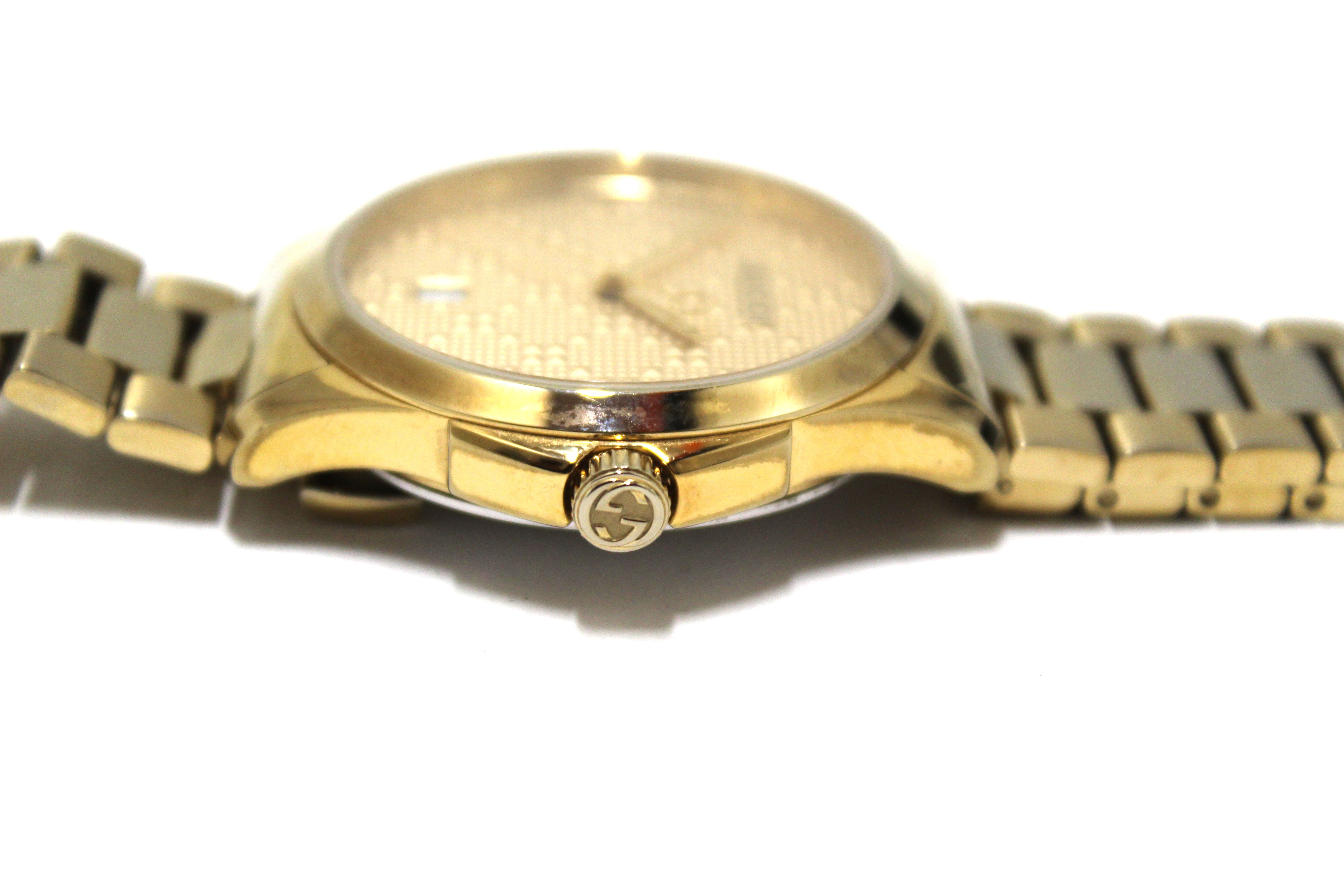 Authentic Gucci Swiss Quartz and Alloy Dress Gold-Toned Watch