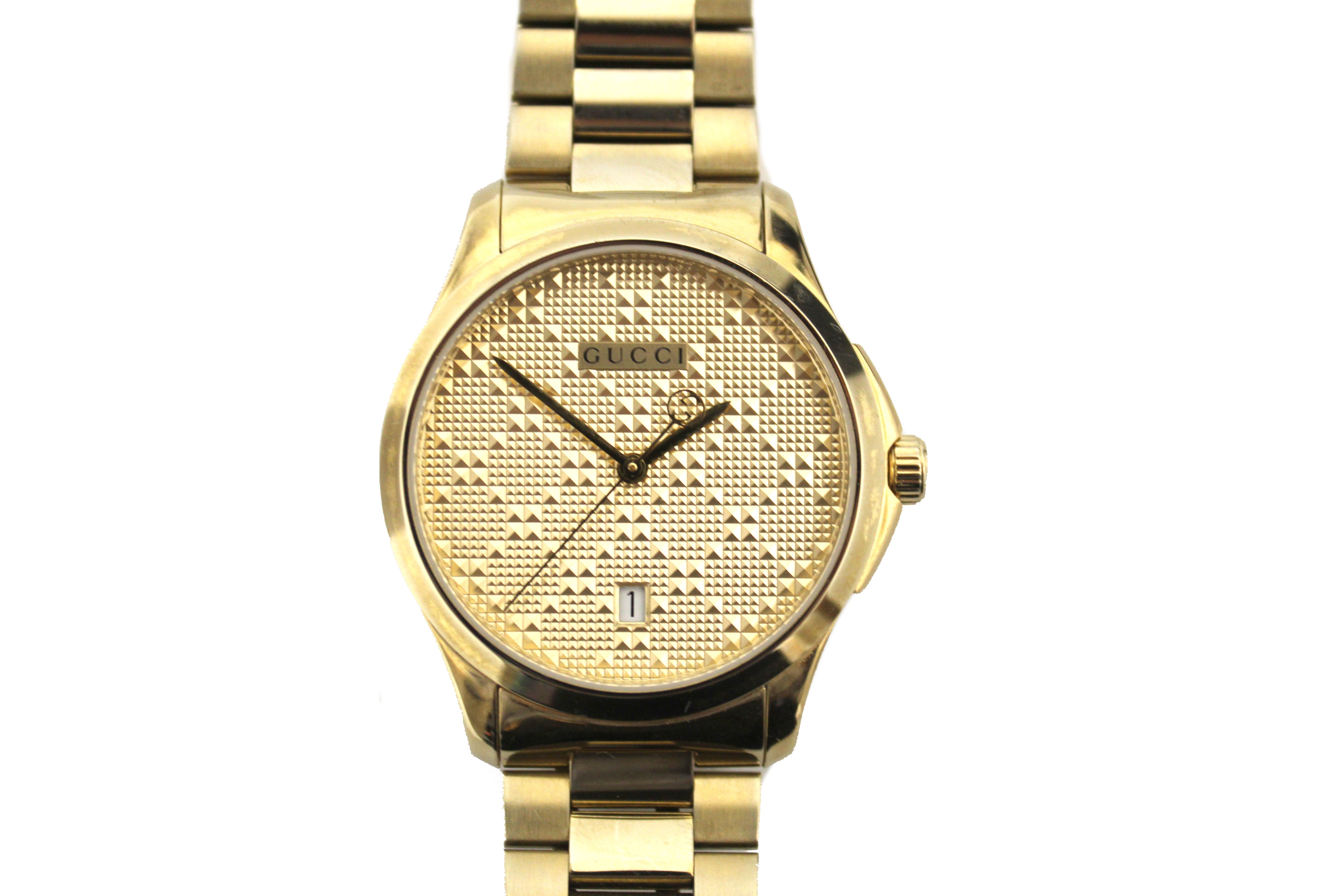 Authentic Gucci Swiss Quartz and Alloy Dress Gold-Toned Watch