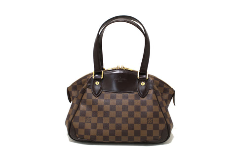 Authentic Louis Vuitton Damier Ebene Verona PM Handbag