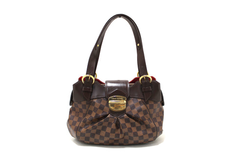 Authentic Louis Vuitton Damier Ebene Sistina MM Shoulder Bag