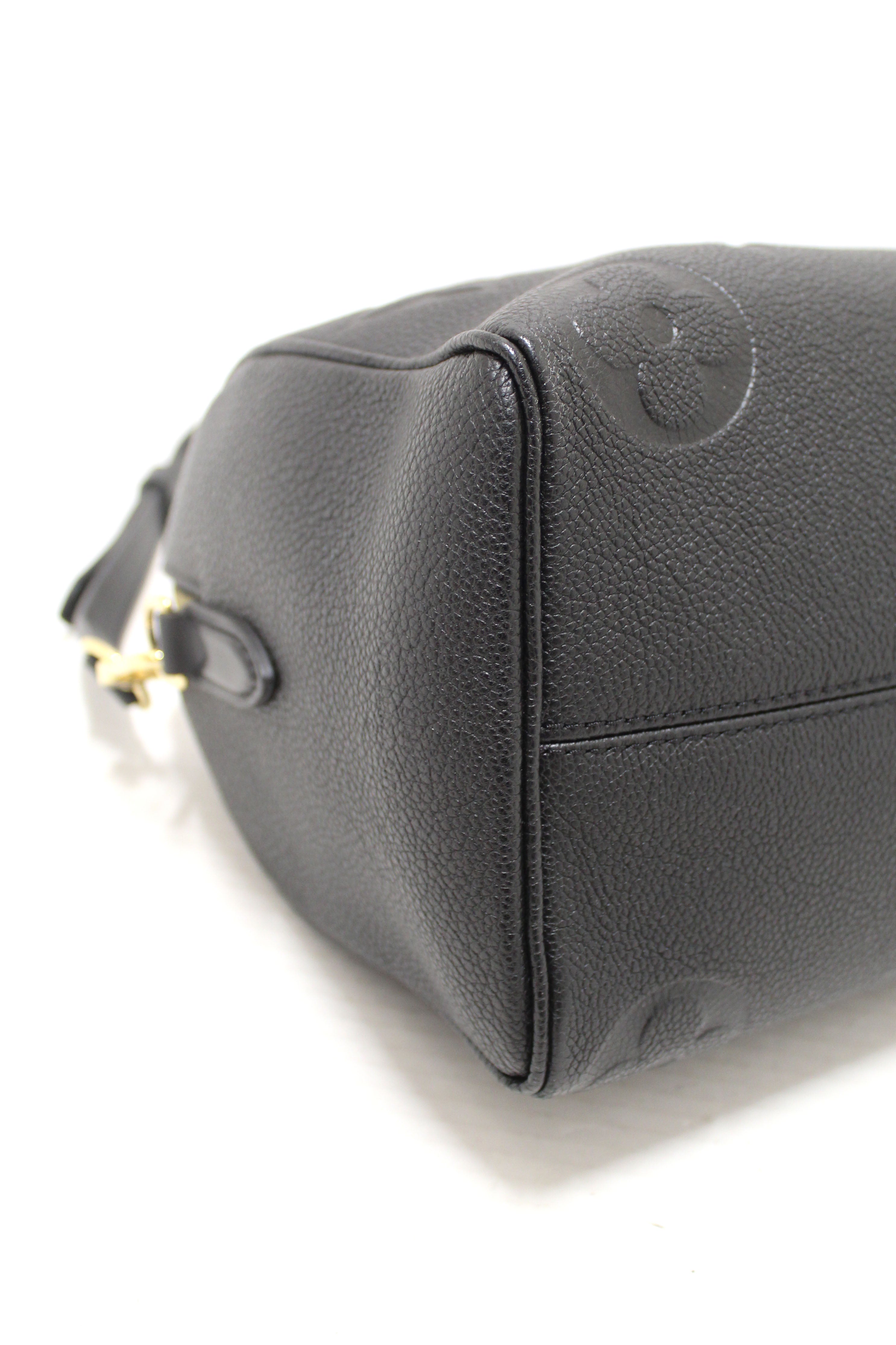 Authentic Louis Vuitton Black Empreinte Speedy 25 Bandouliere Crossbody Bag