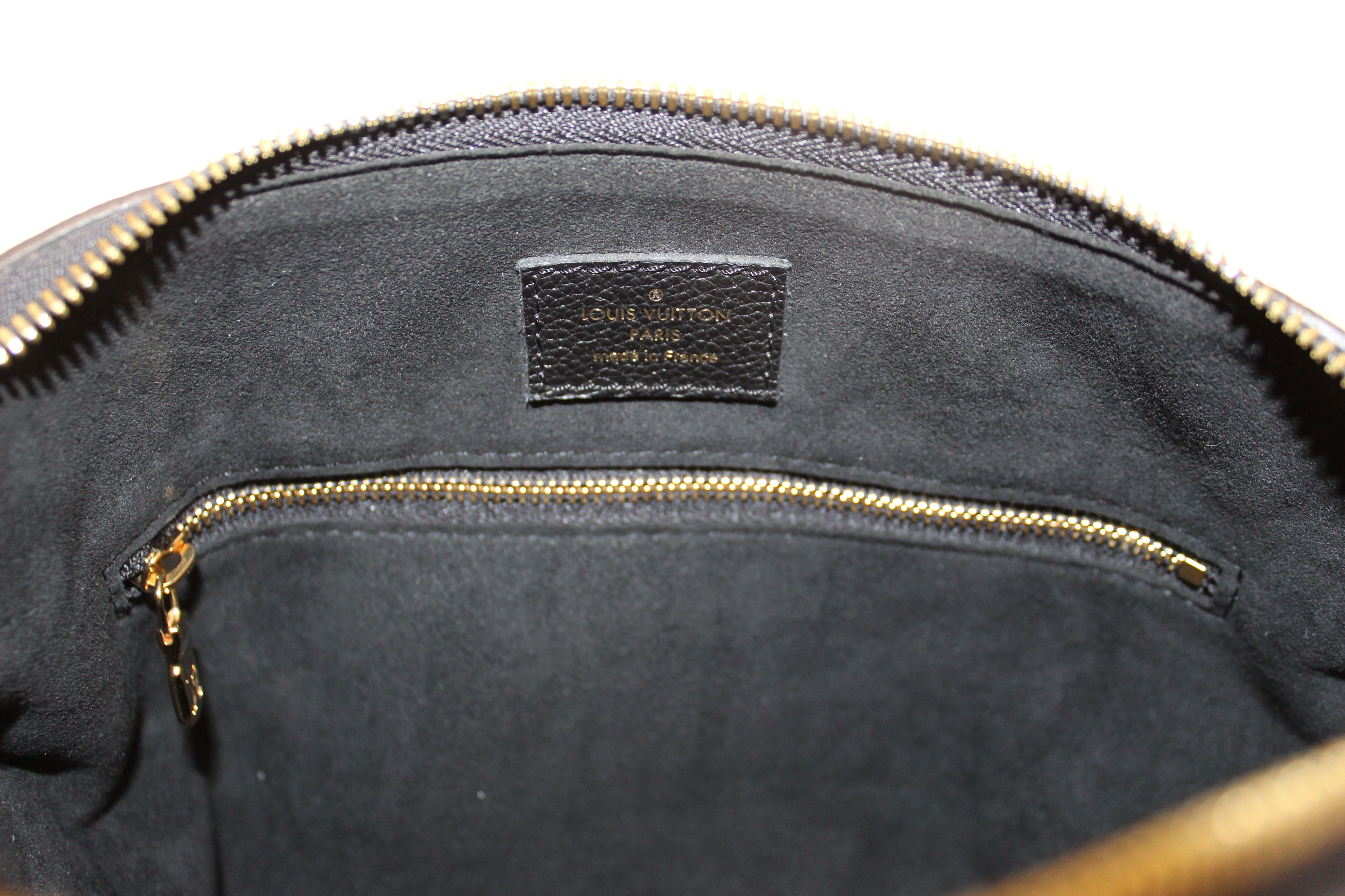 Authentic Louis Vuitton Black Empreinte Speedy 25 Bandouliere Crossbody Bag