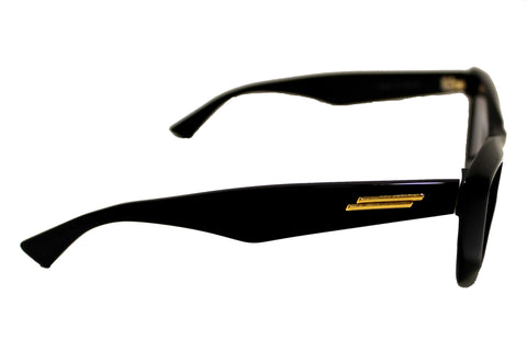 Authentic Bottega Veneta Black Sculptured Cat Eye Sunglasses BV1101S