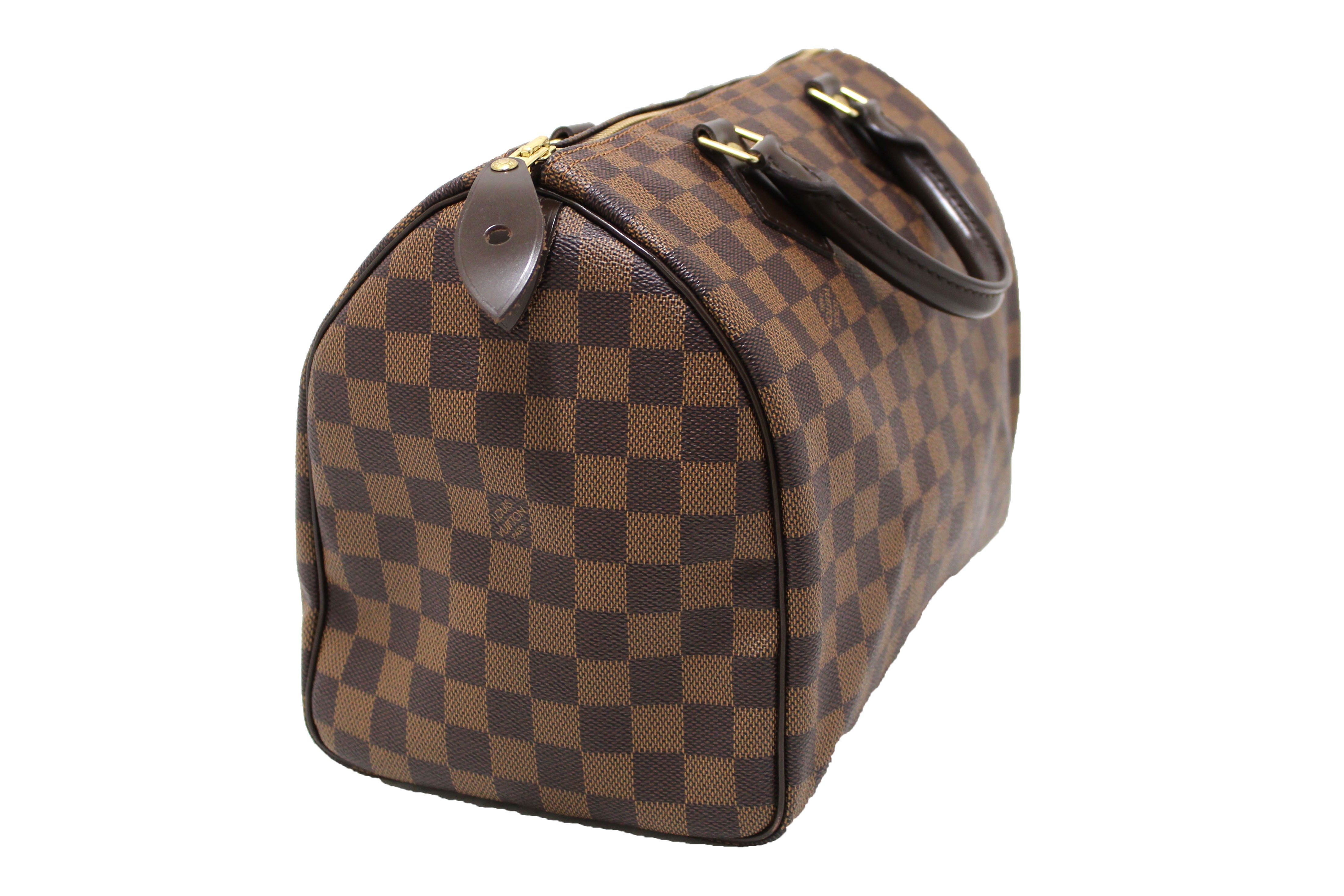 Authentic Louis Vuitton Damier Ebene Speedy 30 Handbag