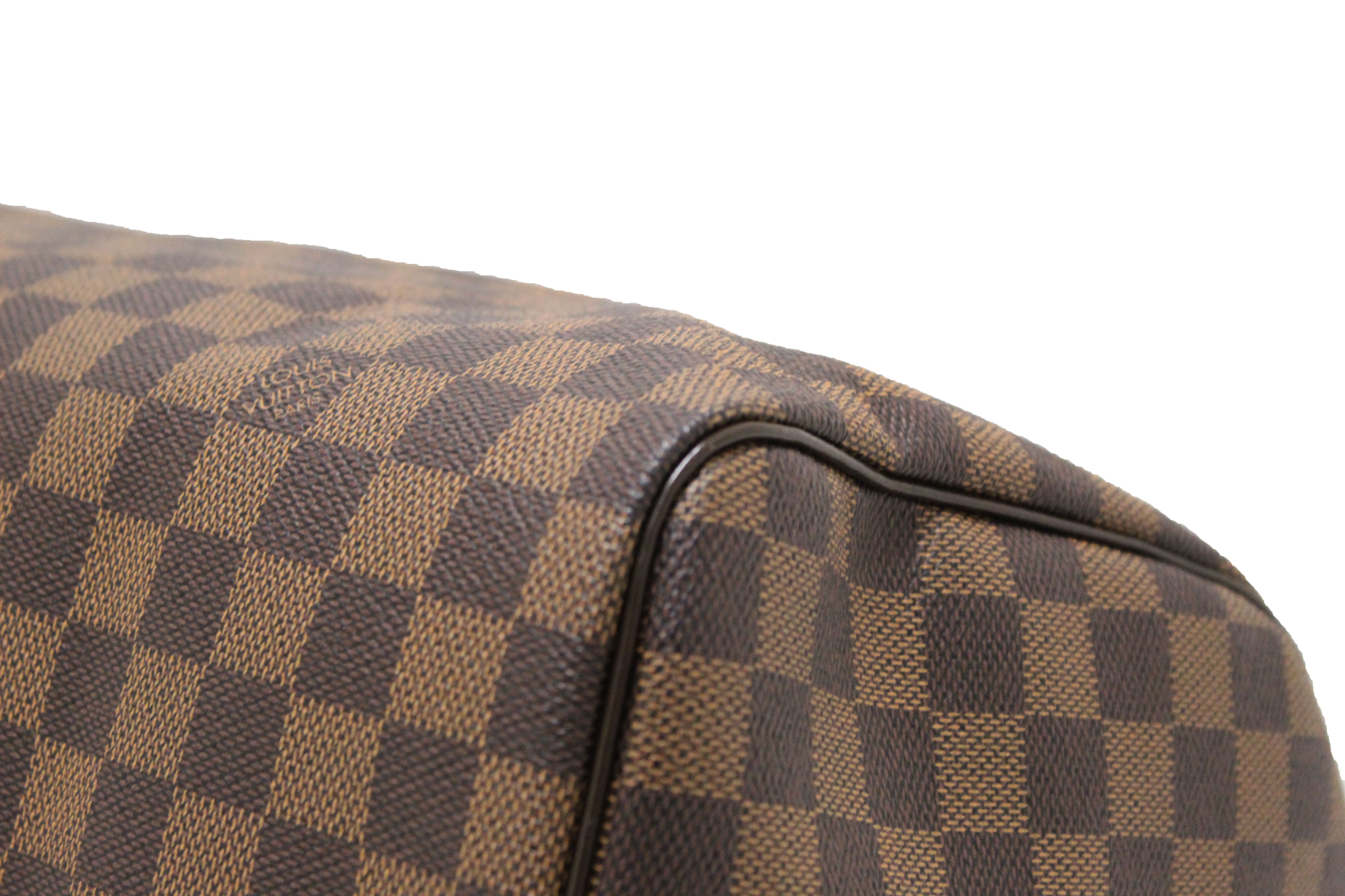 Authentic Louis Vuitton Damier Ebene Canvas Speedy 30 Handbag