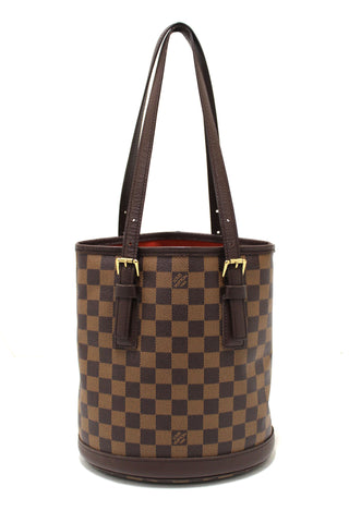 Authentic Louis Vuitton Damier Ebene Bucket PM Shoulder Bag
