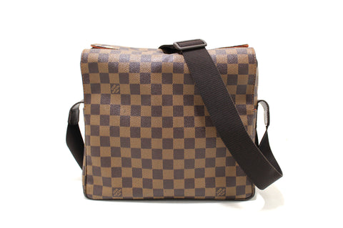 Authentic Louis Vuitton Damier Ebene Canvas Naviglio Messenger Bag
