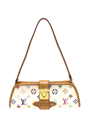 Authentic Louis Vuitton Black Multicolor Monogram Shirley Clutch