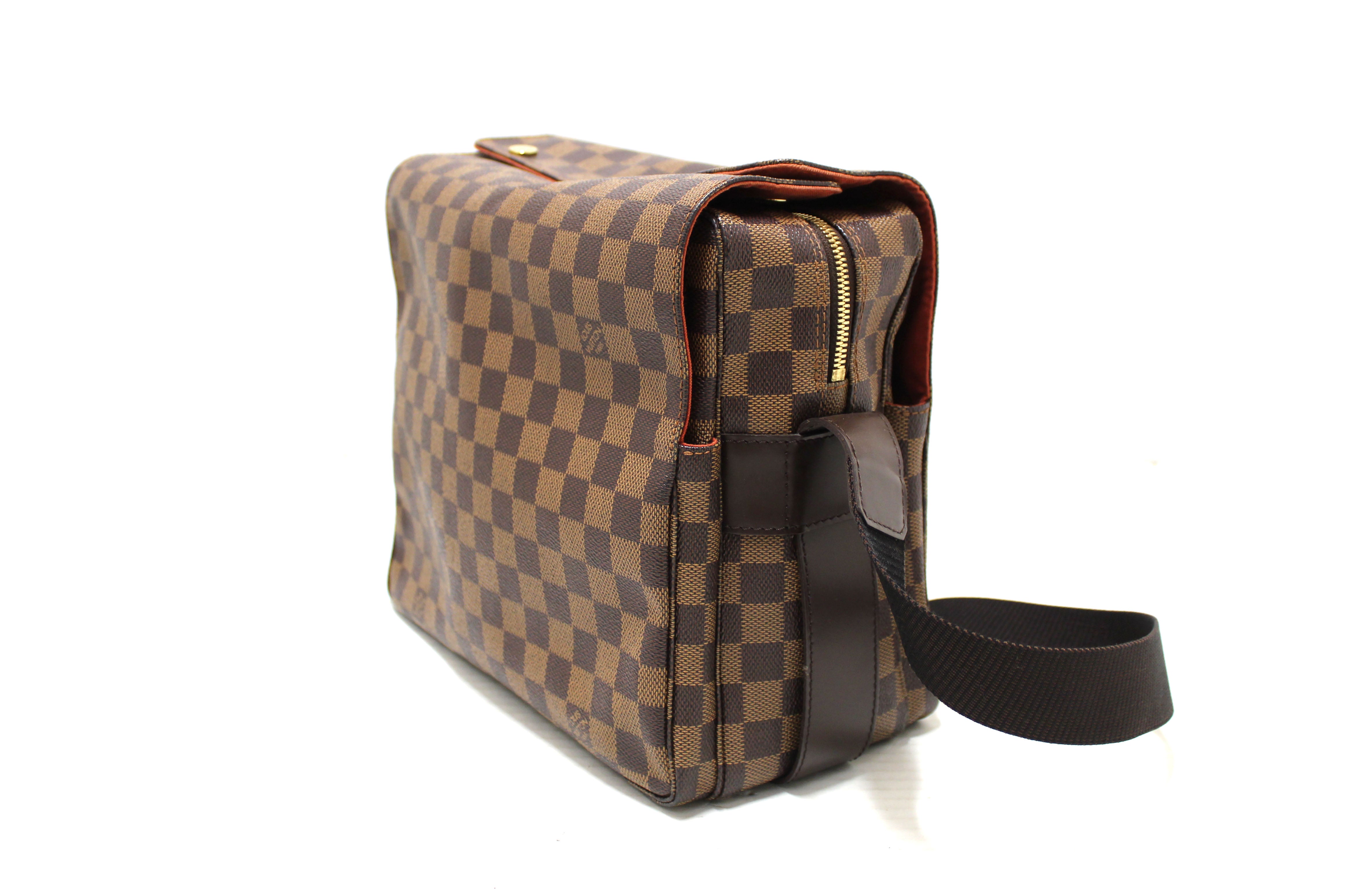 Authentic Louis Vuitton Damier Ebene Canvas Naviglio Messenger Bag