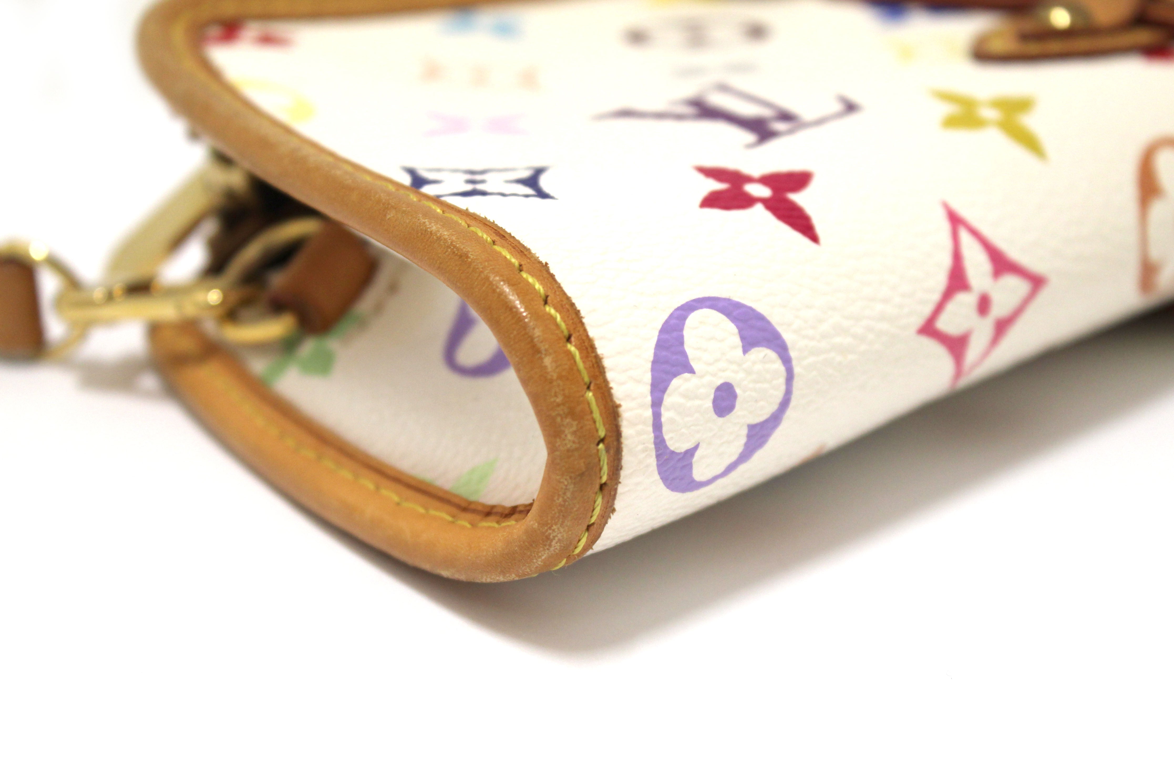 Authentic Louis Vuitton Black Multicolor Monogram Shirley Clutch