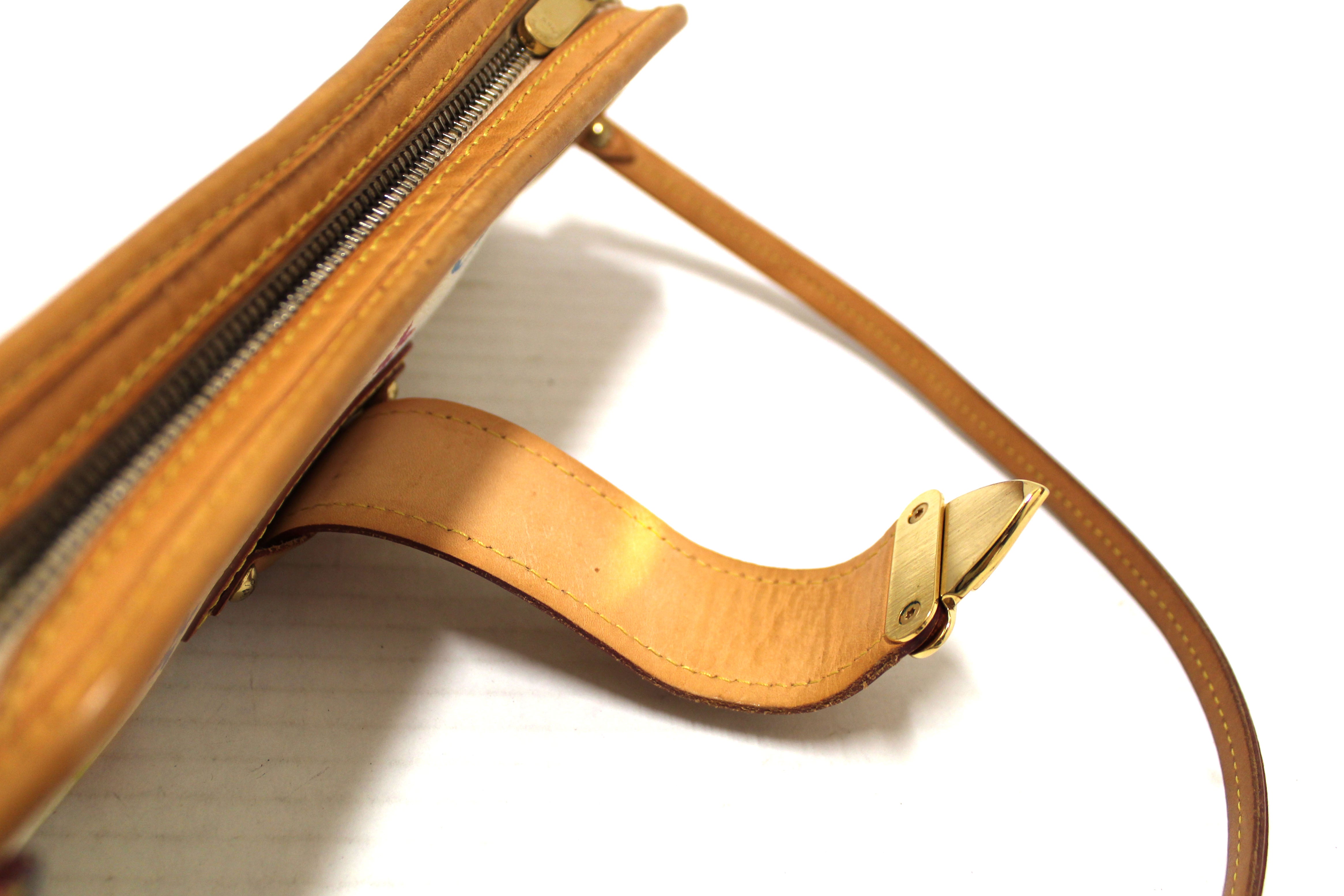 Authentic Louis Vuitton Black Multicolor Monogram Shirley Clutch