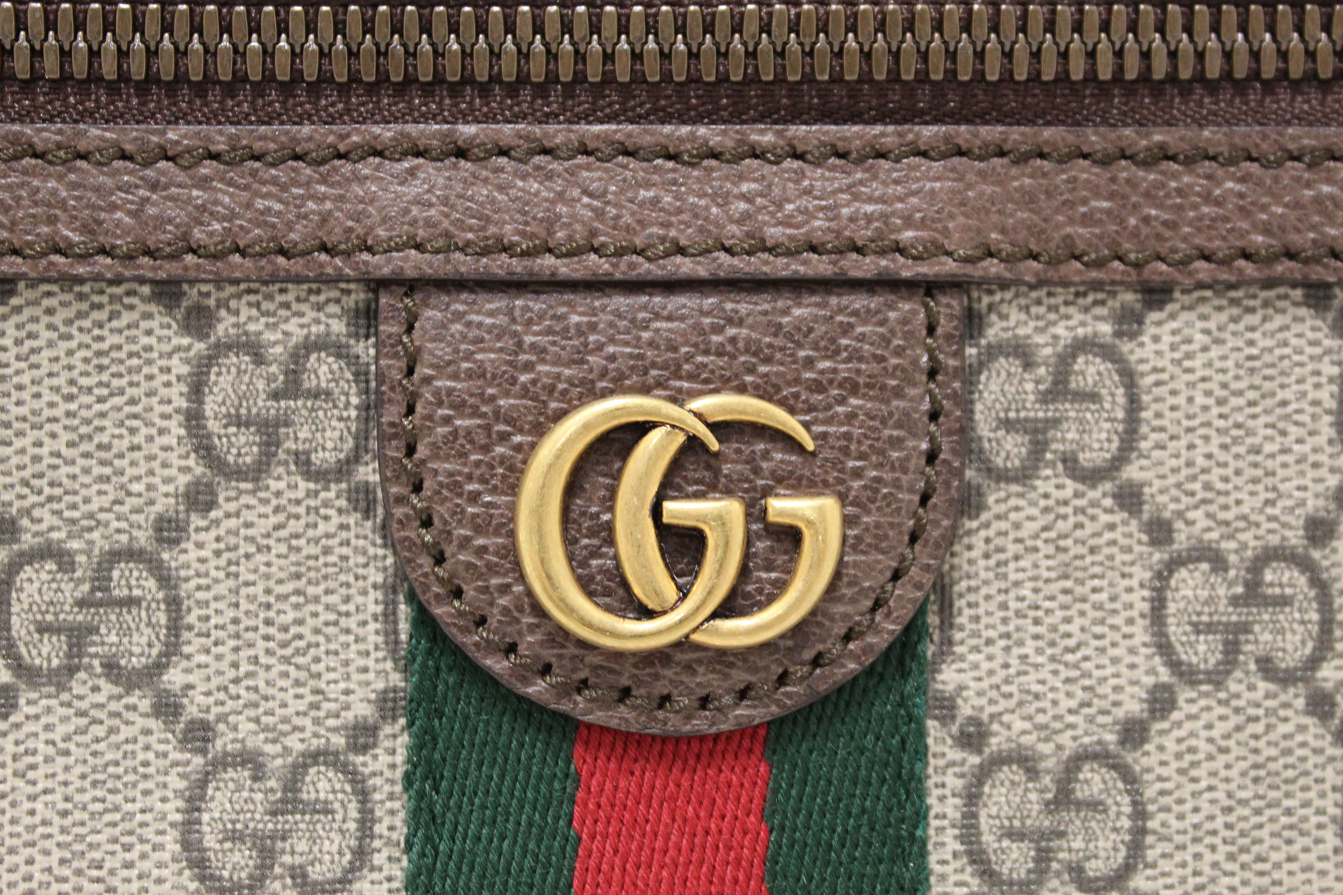 Authentic Gucci Ophidia GG Canvas Belt Waist Bag