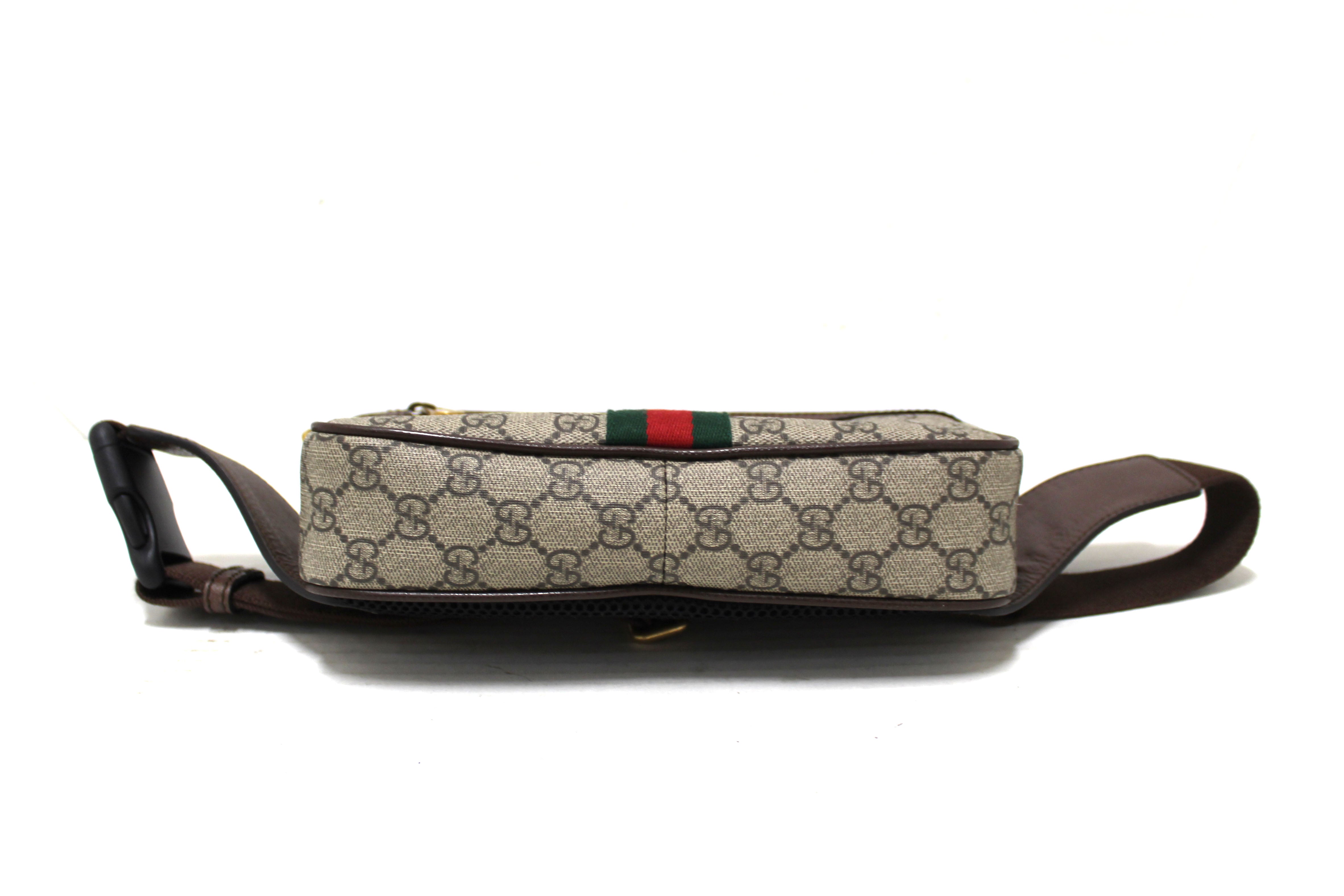 Authentic Gucci Ophidia GG Canvas Belt Waist Bag