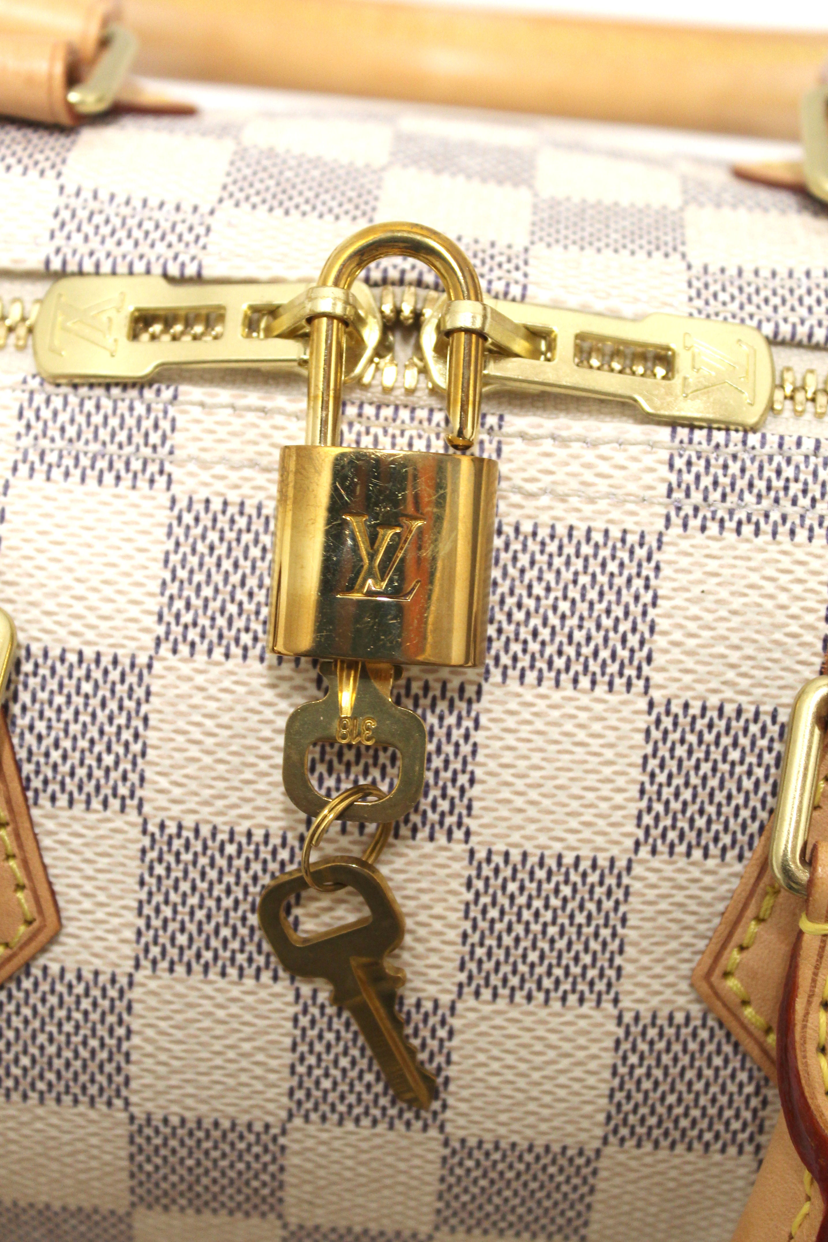 Authentic Louis Vuitton Damier Ebene Speedy 25 Bandouliere Bag