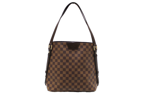 Authentic Louis Vuitton Damier Ebene Canvas Rivington Cabas Tote Shoulder Bag