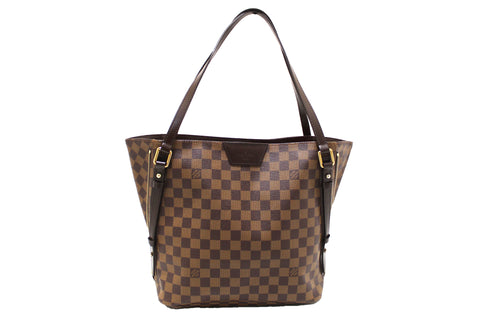 Authentic Louis Vuitton Damier Ebene Canvas Rivington Cabas Tote Shoulder Bag