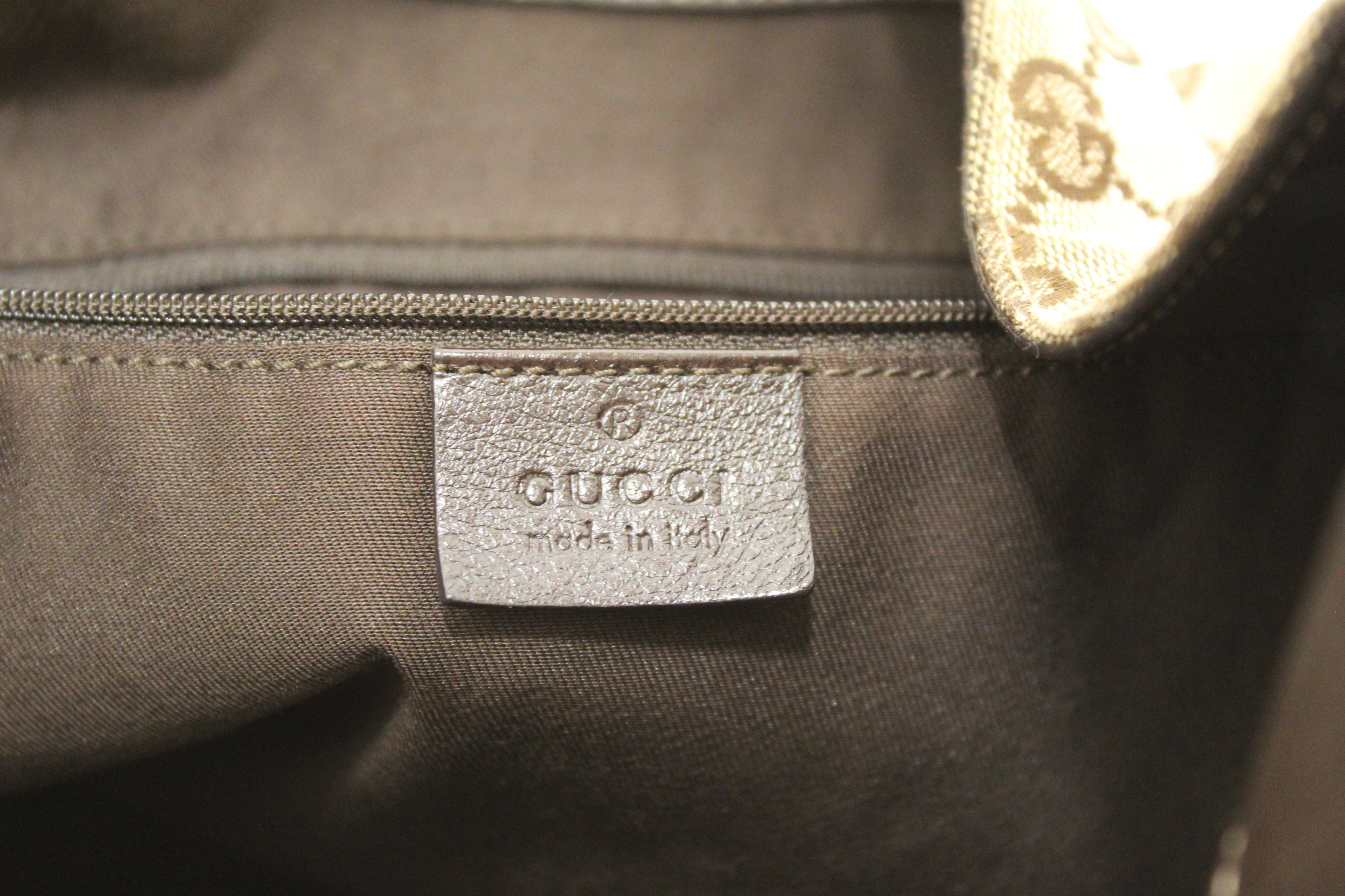 Authentic Gucci Brown GG Canvas Medium Web Hobo Shoulder Bag
