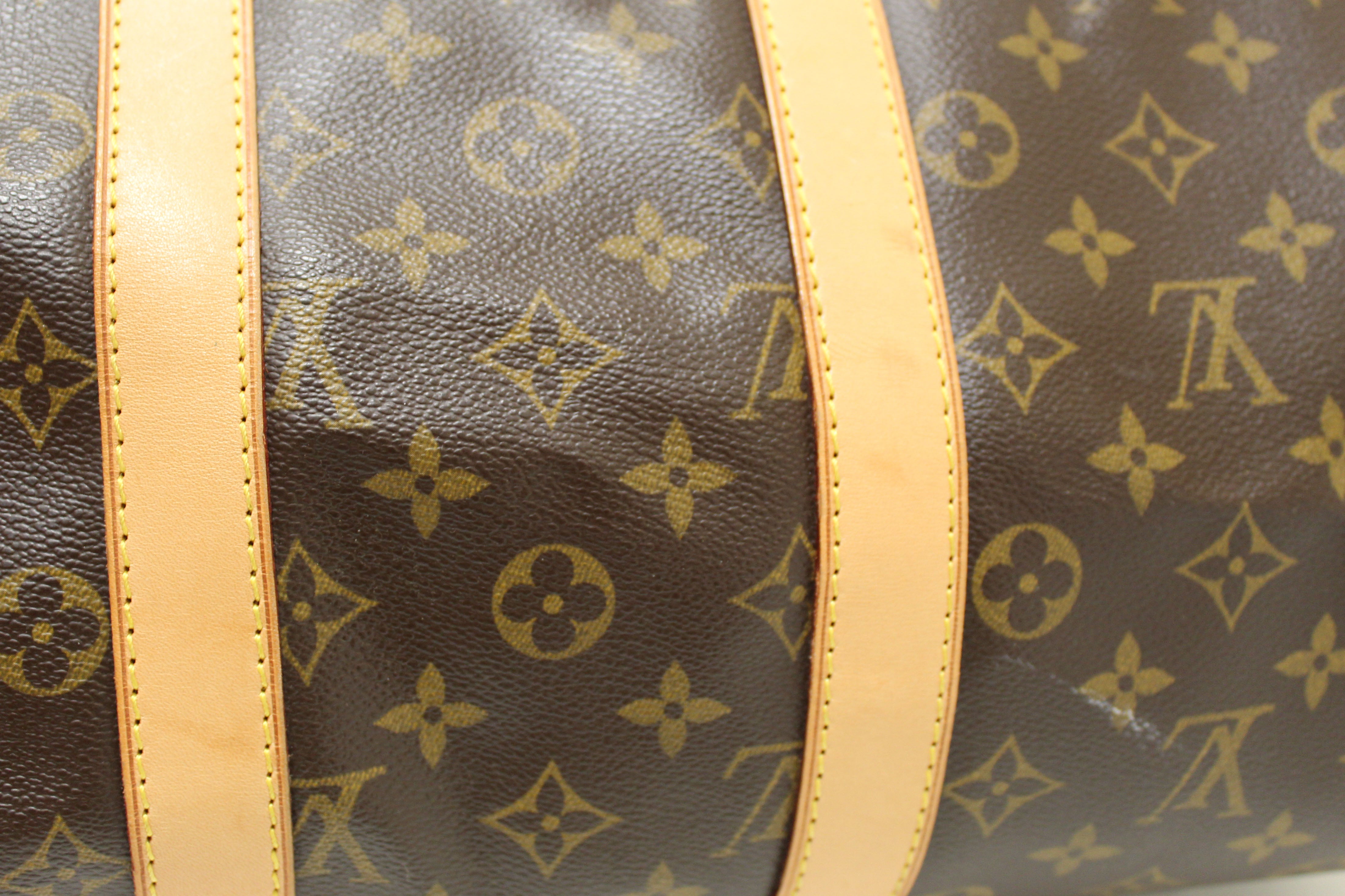 Authentic Louis Vuitton Classic Monogram Keepall 45 Travel Bag