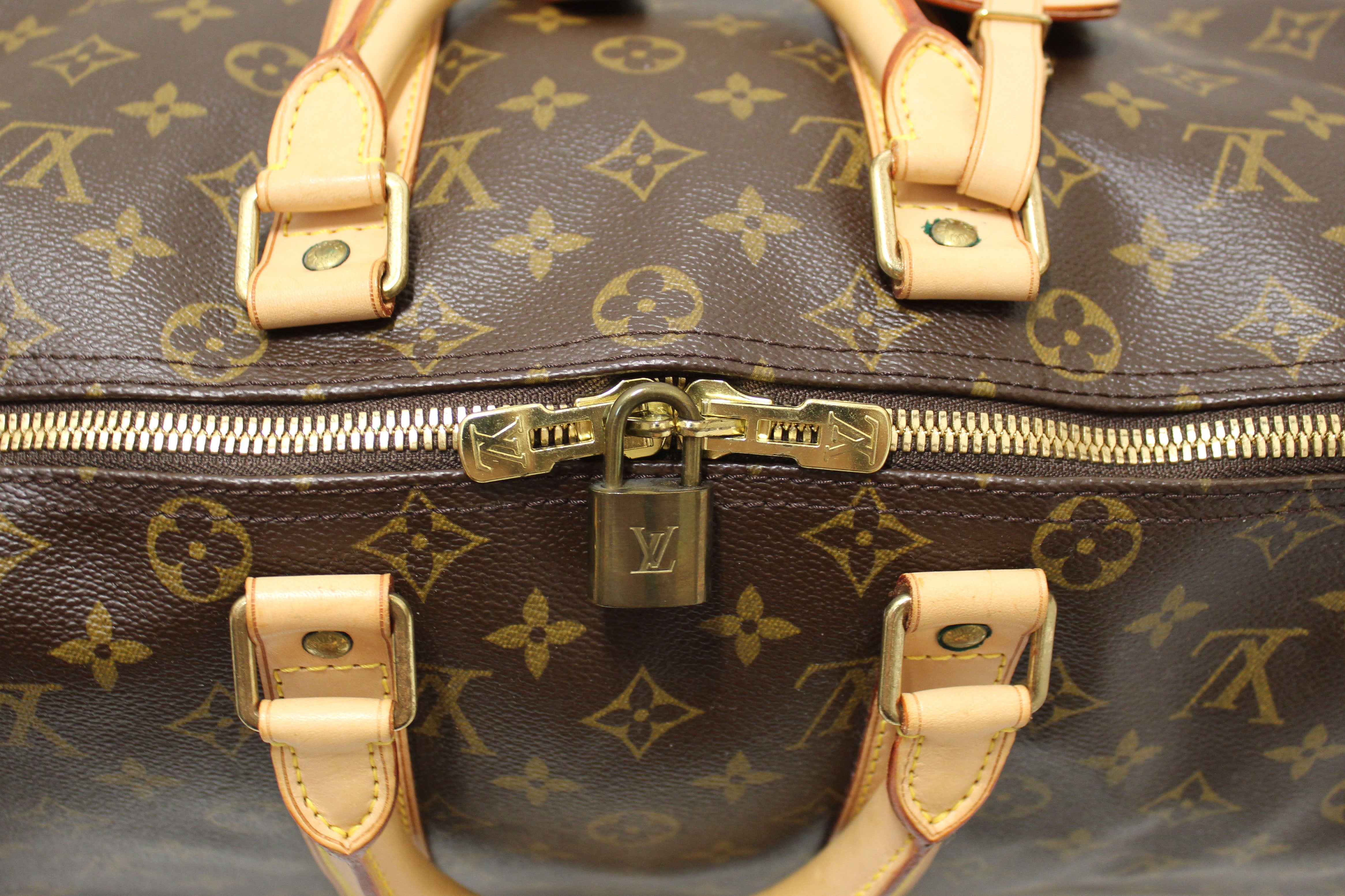 Authentic Louis Vuitton Classic Monogram Keepall 45 Travel Bag
