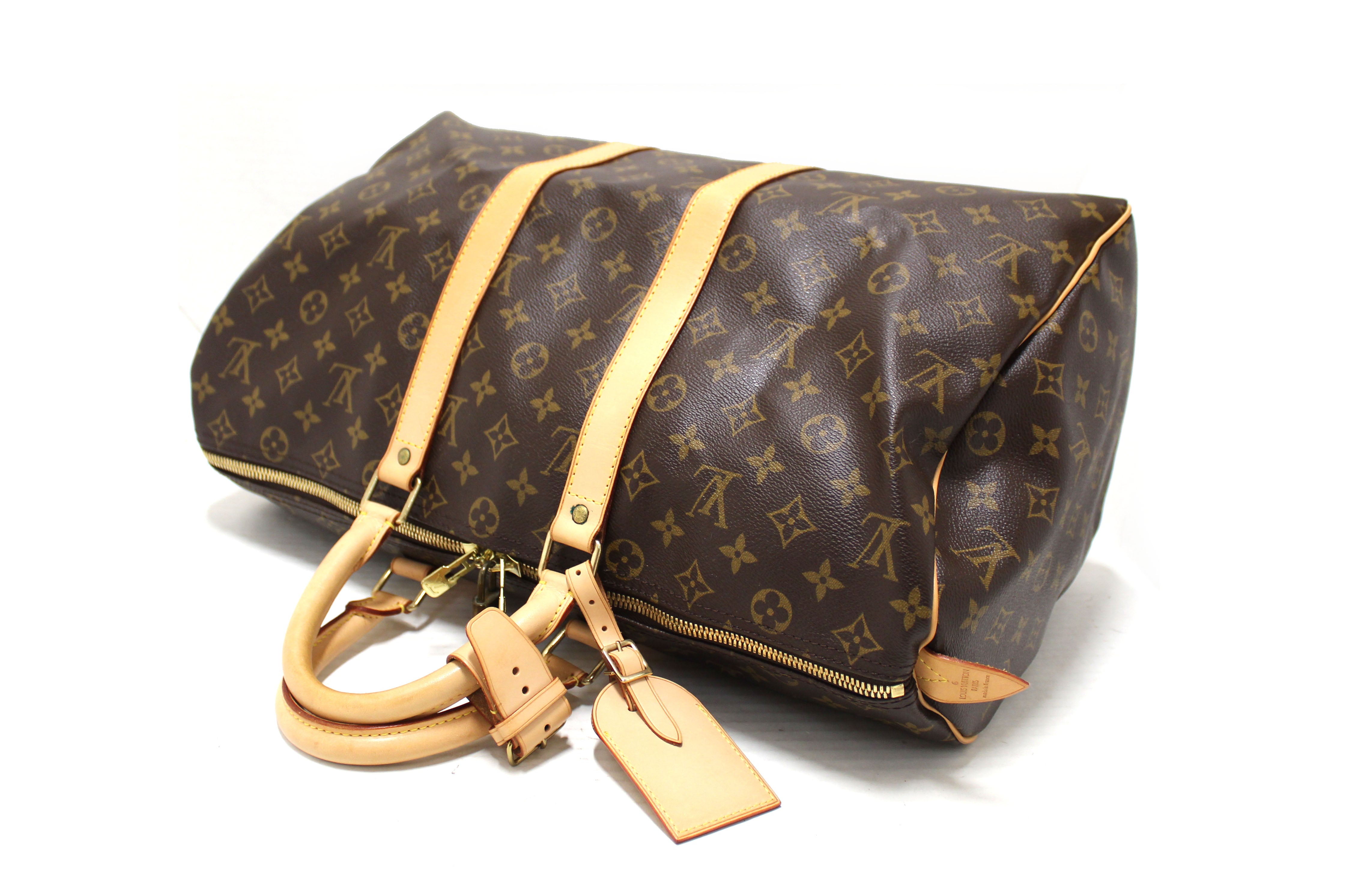 Authentic Louis Vuitton Classic Monogram Keepall 45 Travel Bag