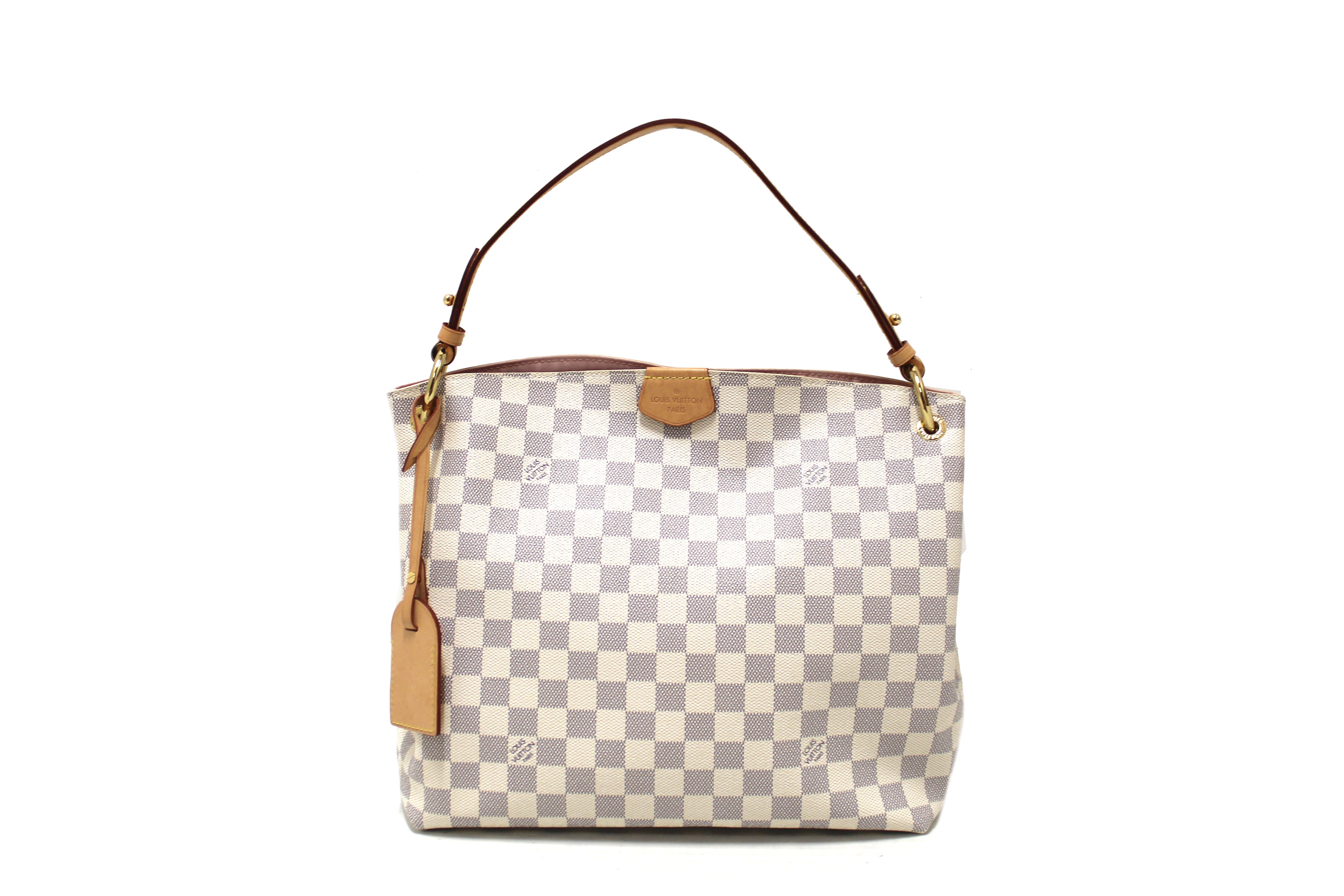 Authentic Louis Vuitton Damier Azur Graceful PM Hobo Shoulder Bag
