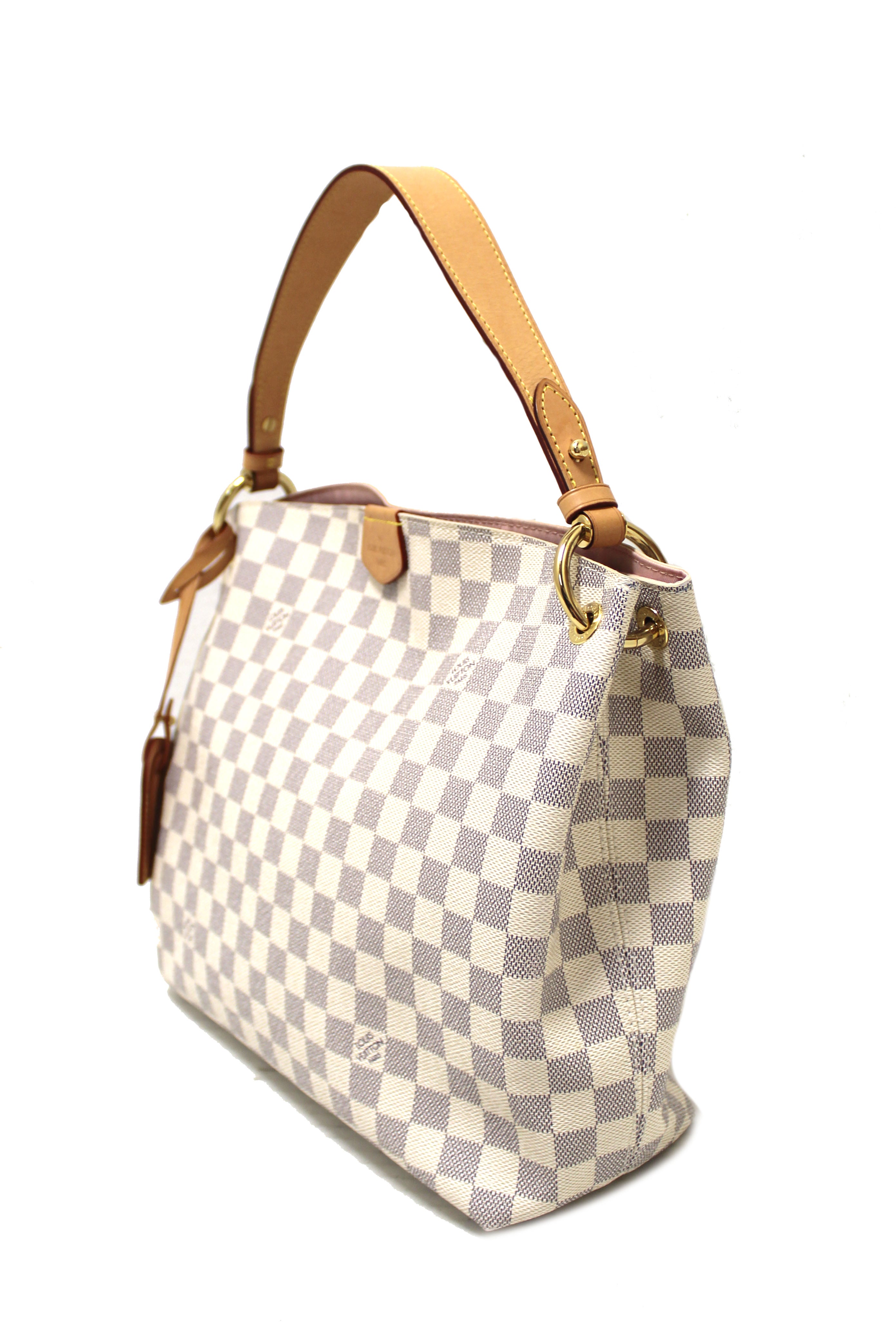 Authentic Louis Vuitton Damier Azur Graceful PM Hobo Shoulder Bag