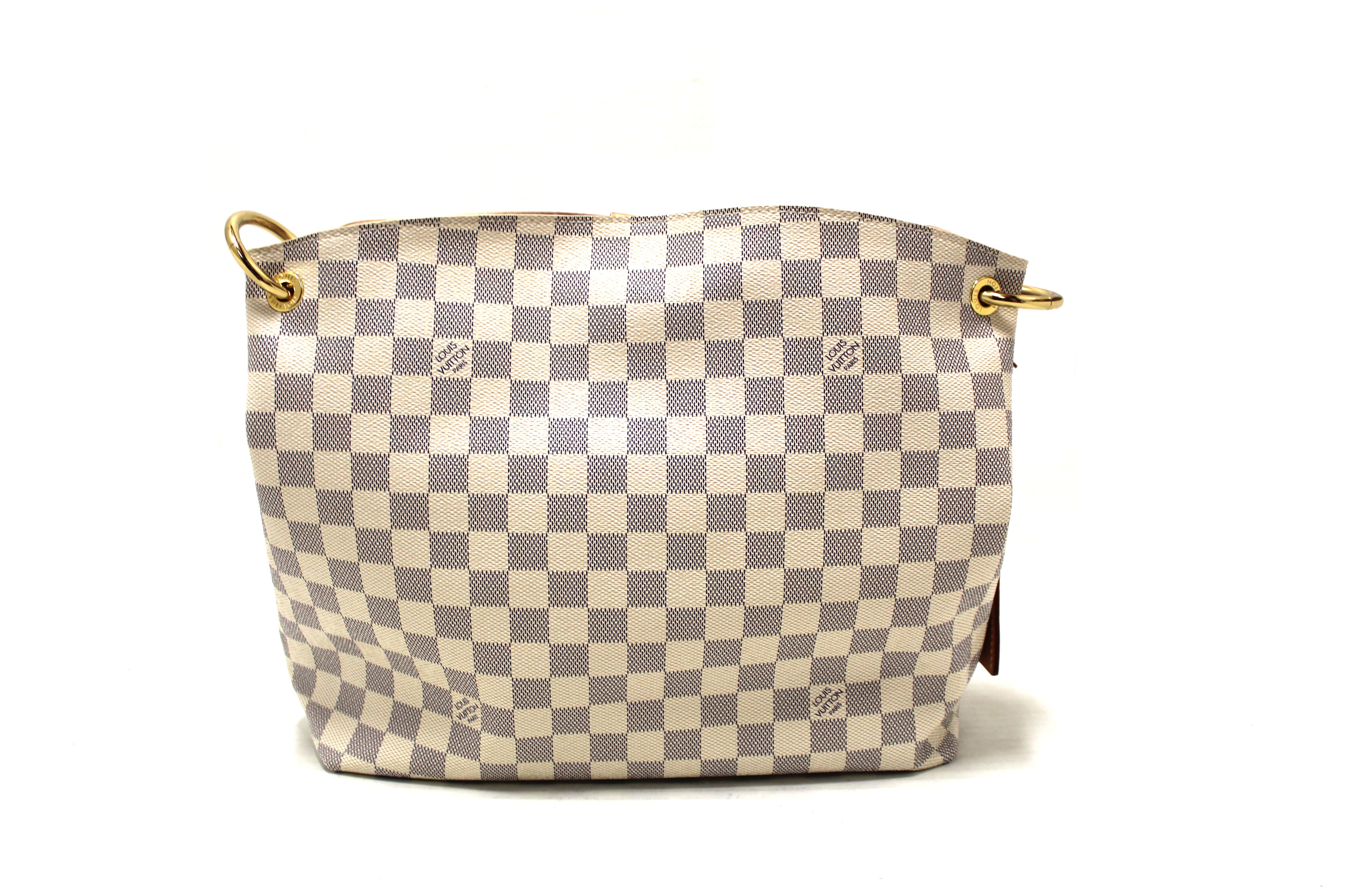 Authentic Louis Vuitton Damier Azur Graceful PM Hobo Shoulder Bag