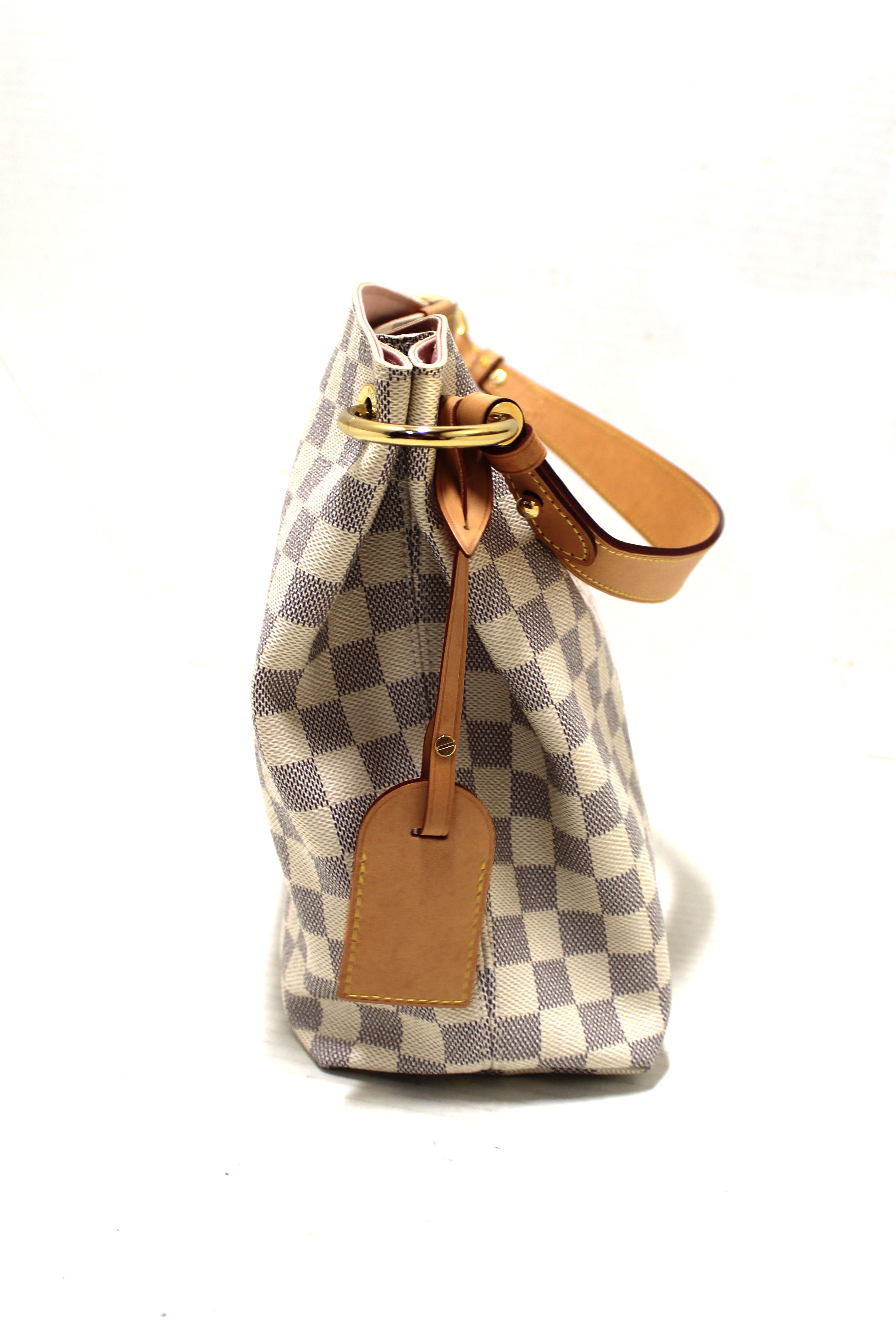 Authentic Louis Vuitton Damier Azur Graceful PM Hobo Shoulder Bag