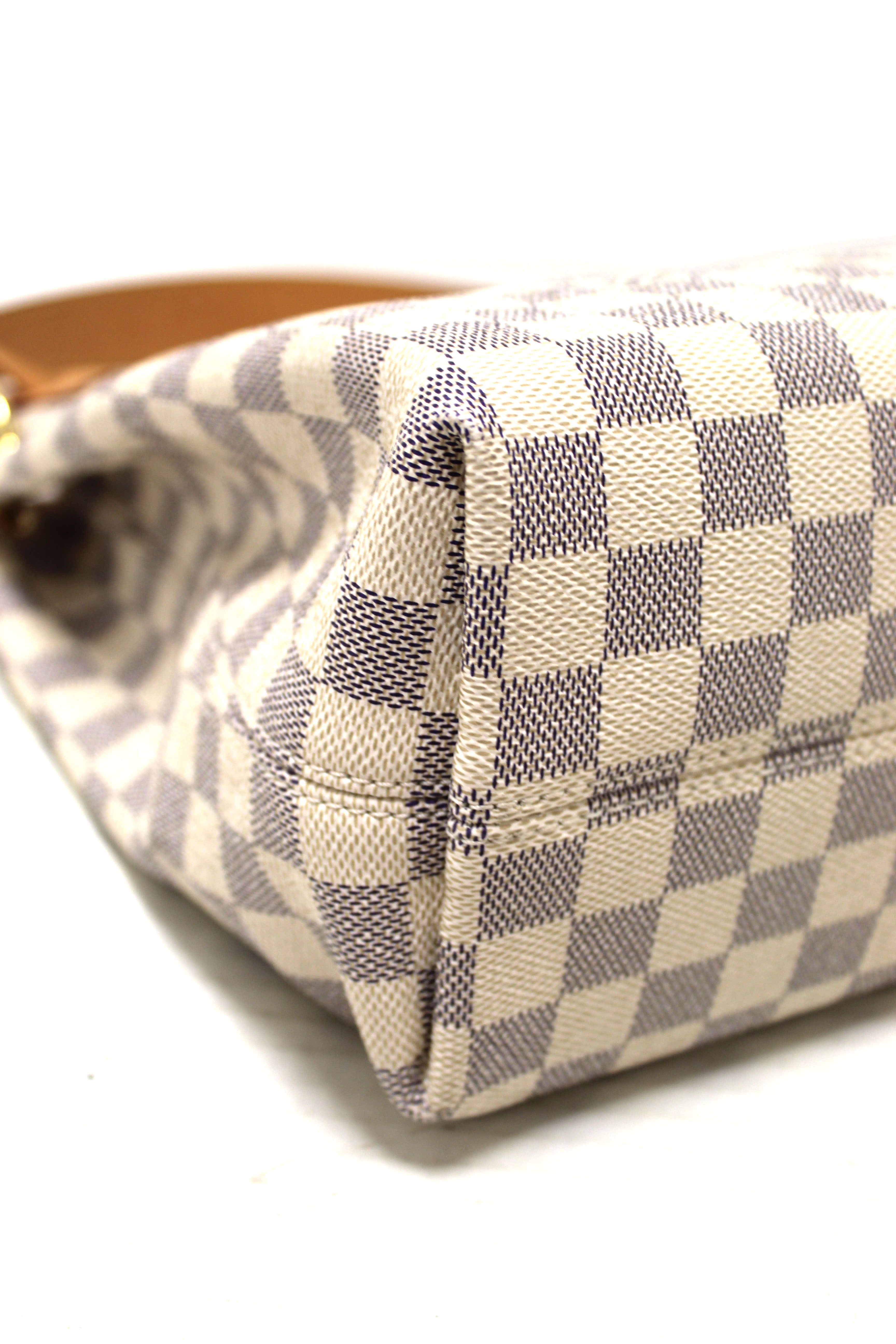 Authentic Louis Vuitton Damier Azur Graceful PM Hobo Shoulder Bag