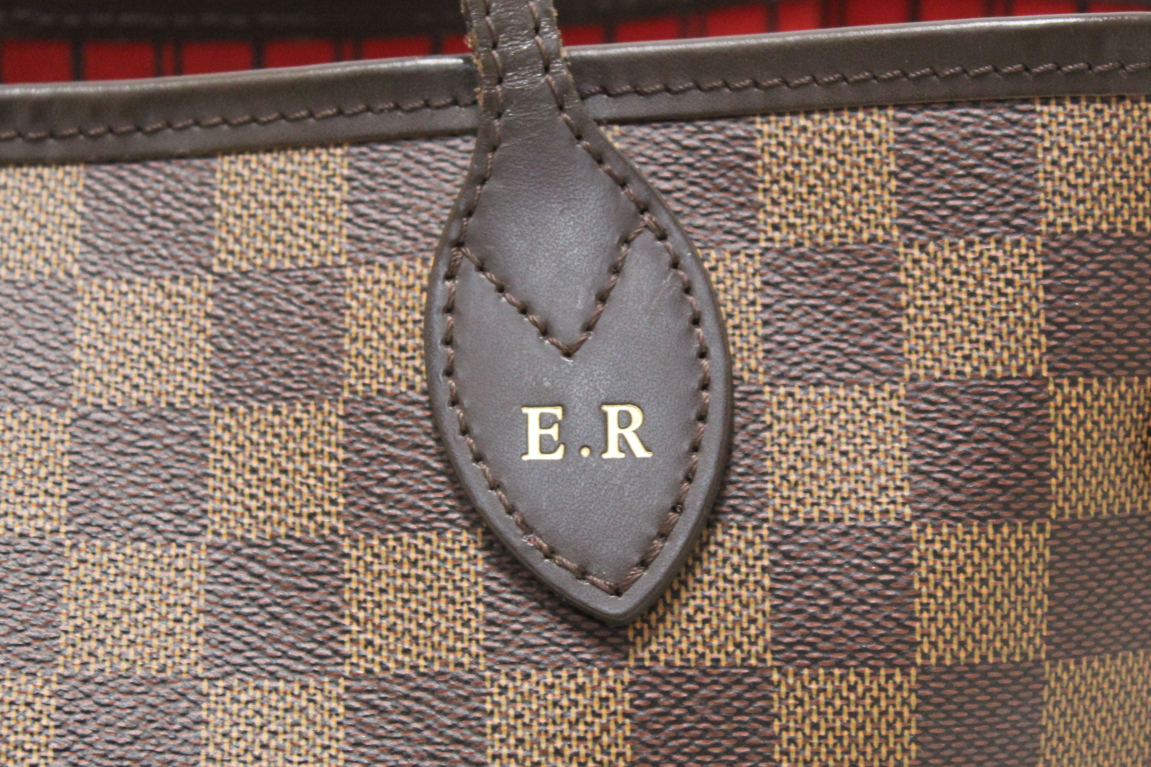 Authentic Louis Vuitton Damier Ebene Neverfull MM Shoulder Bag